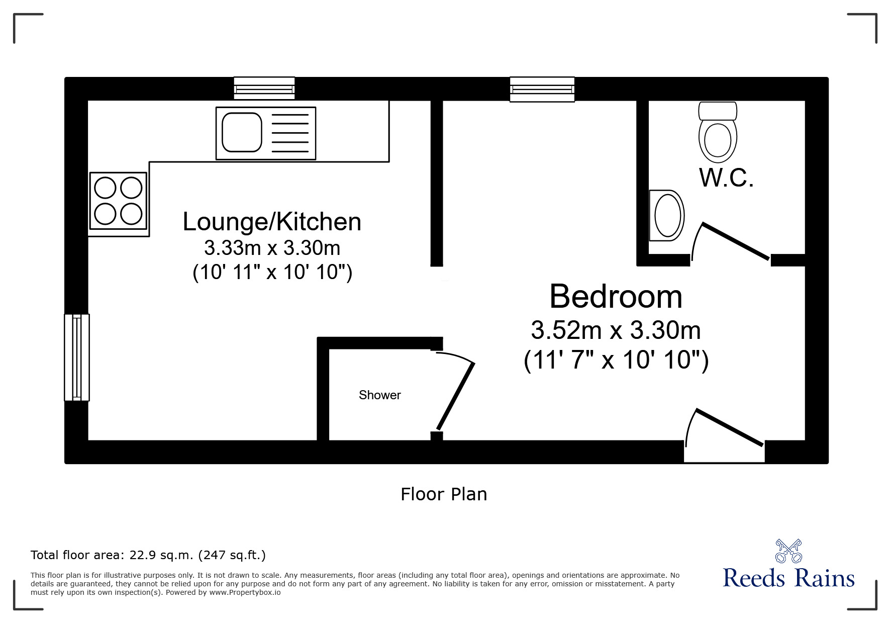 Floorplan of 1 bedroom Flat to rent, Lytham Road, Blackpool, Lancashire, FY4