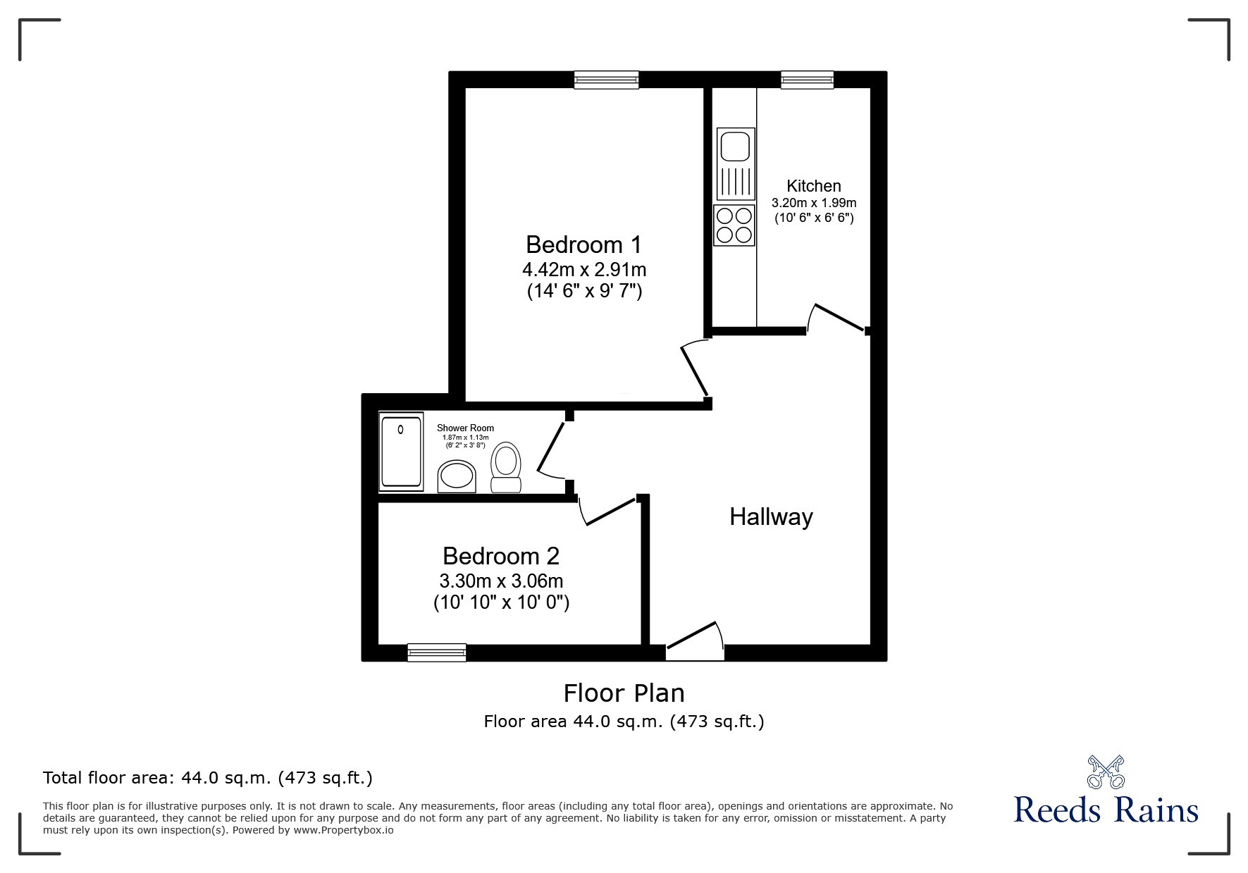 Floorplan of 1 bedroom Flat to rent, Talbot Road, Blackpool, Lancashire, FY1
