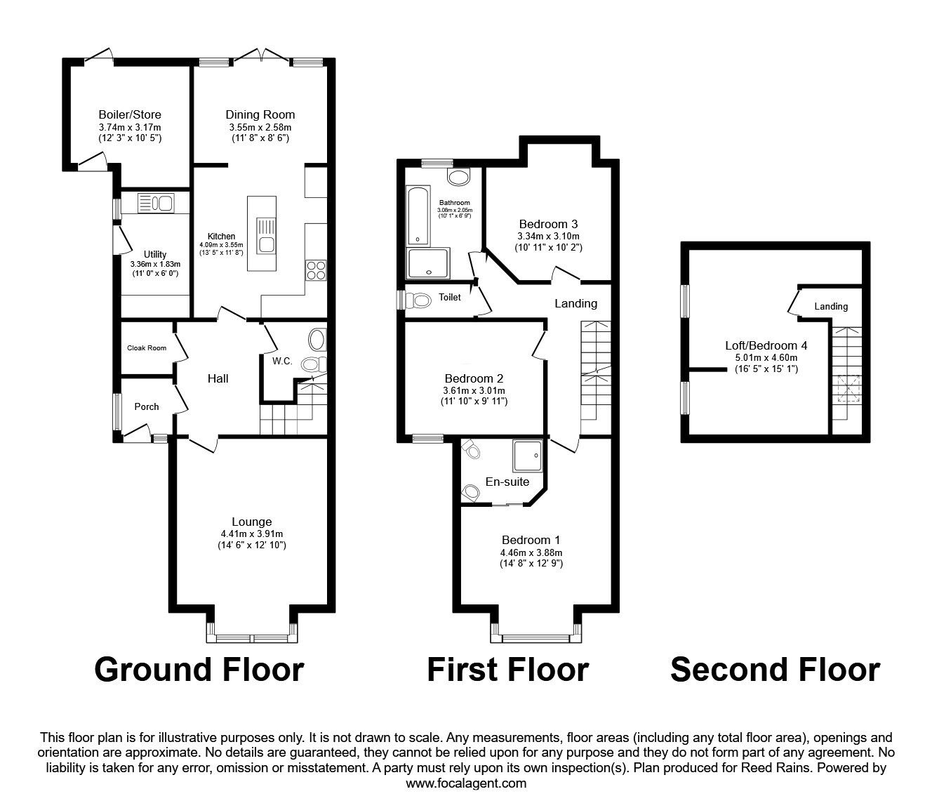 Floorplan of 4 bedroom Semi Detached House for sale, Holmfield Road, Blackpool, Lancashire, FY2
