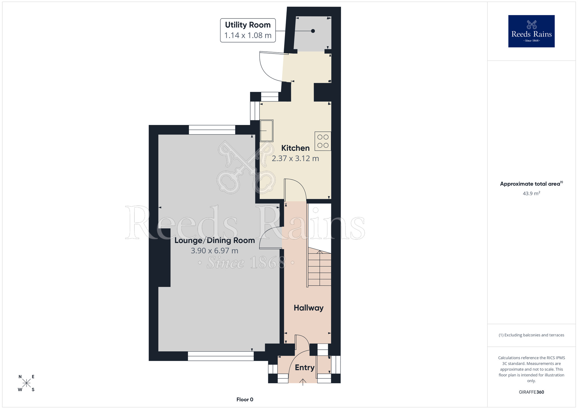 Floorplan of 3 bedroom Semi Detached House for sale, Whitemoss Avenue, Blackpool, Lancashire, FY3