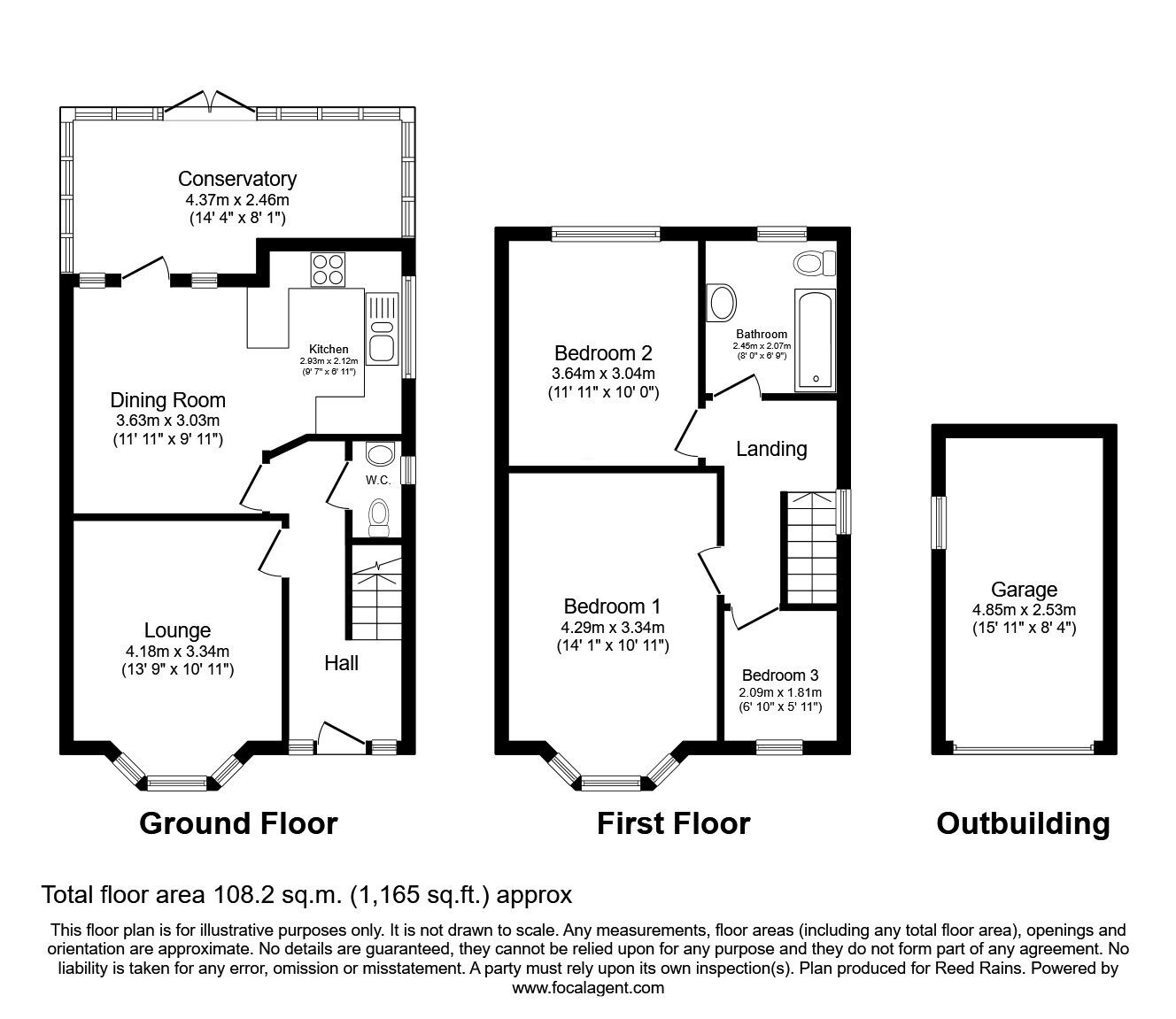 Floorplan of 3 bedroom Semi Detached House for sale, Johnsville Avenue, Blackpool, Lancashire, FY4