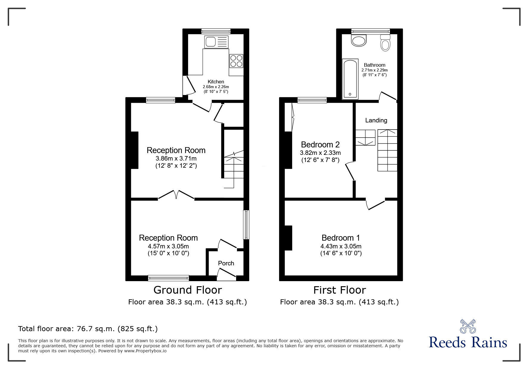 Floorplan of 2 bedroom House to rent, Best Street, Kirkham, Lancashire, PR4