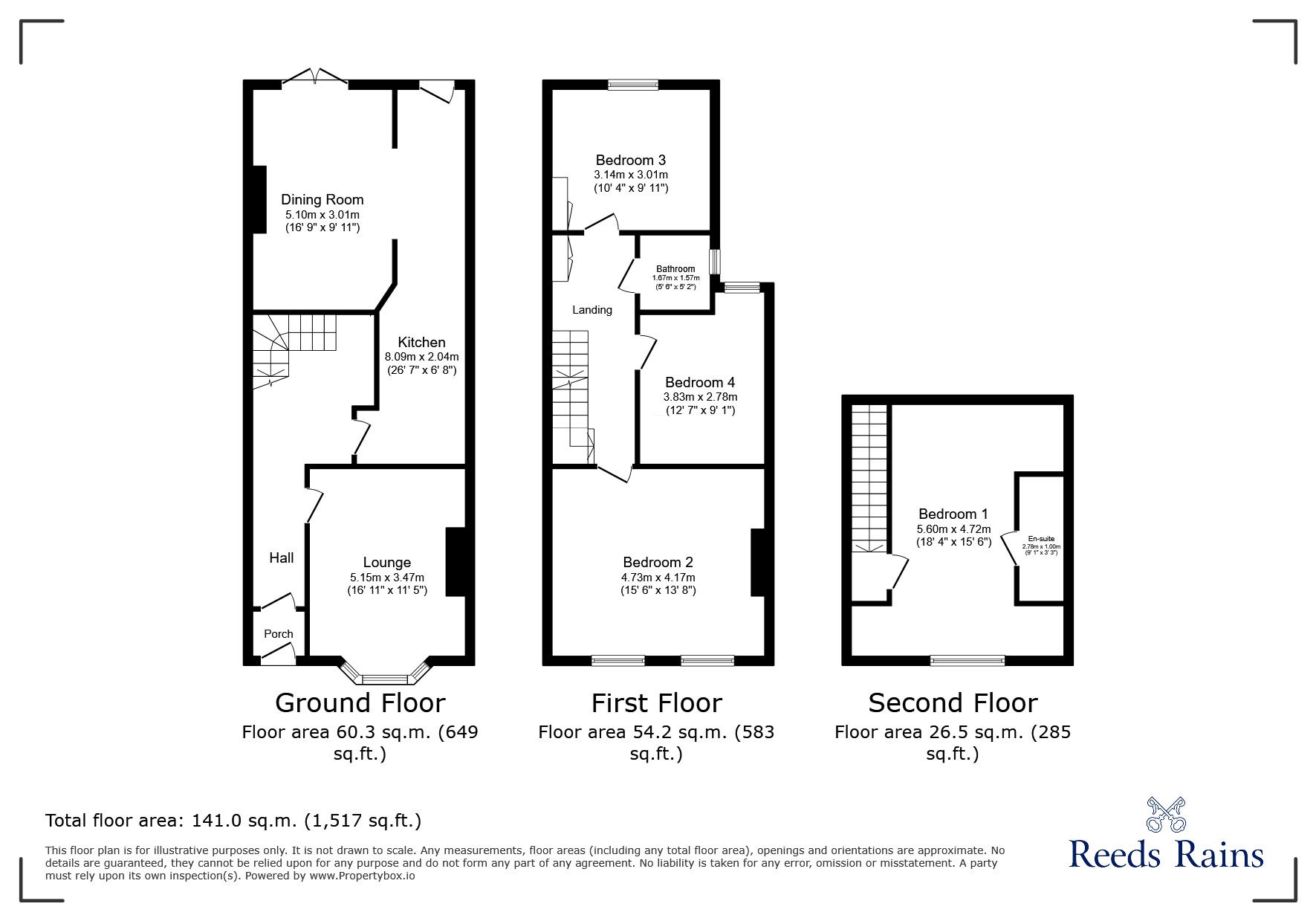 Floorplan of 3 bedroom End Terrace House to rent, Warley Road, Blackpool, Lancashire, FY1