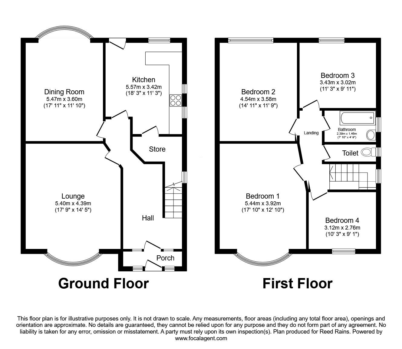 Floorplan of 4 bedroom Semi Detached House for sale, Leicester Road, Blackpool, Lancashire, FY1