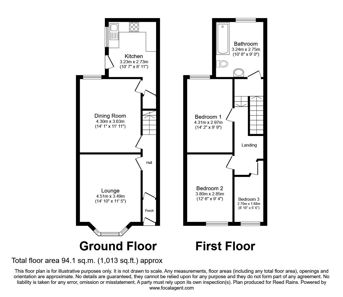 Floorplan of 3 bedroom Mid Terrace House for sale, Granville Road, Blackpool, Lancashire, FY1