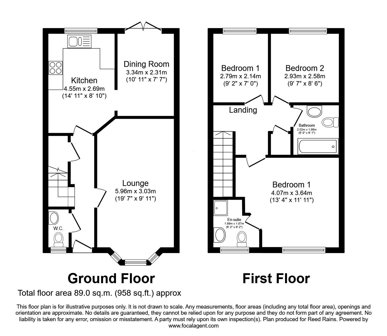 Floorplan of 3 bedroom Mid Terrace House for sale, Poulton Gardens, Poulton-le-Fylde, Lancashire, FY6