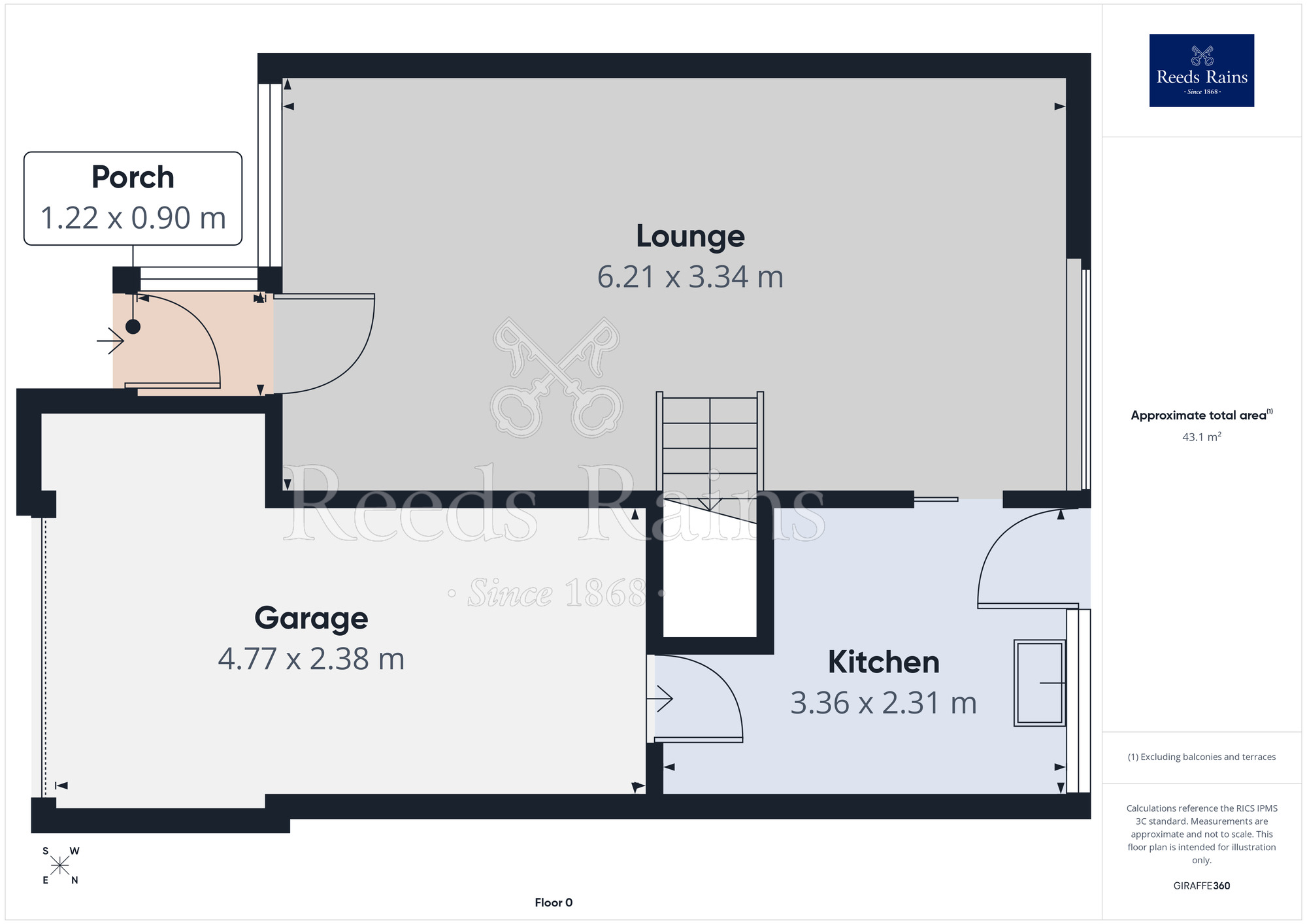 Floorplan of 3 bedroom End Terrace House for sale, The Crescent, Preesall, Lancashire, FY6