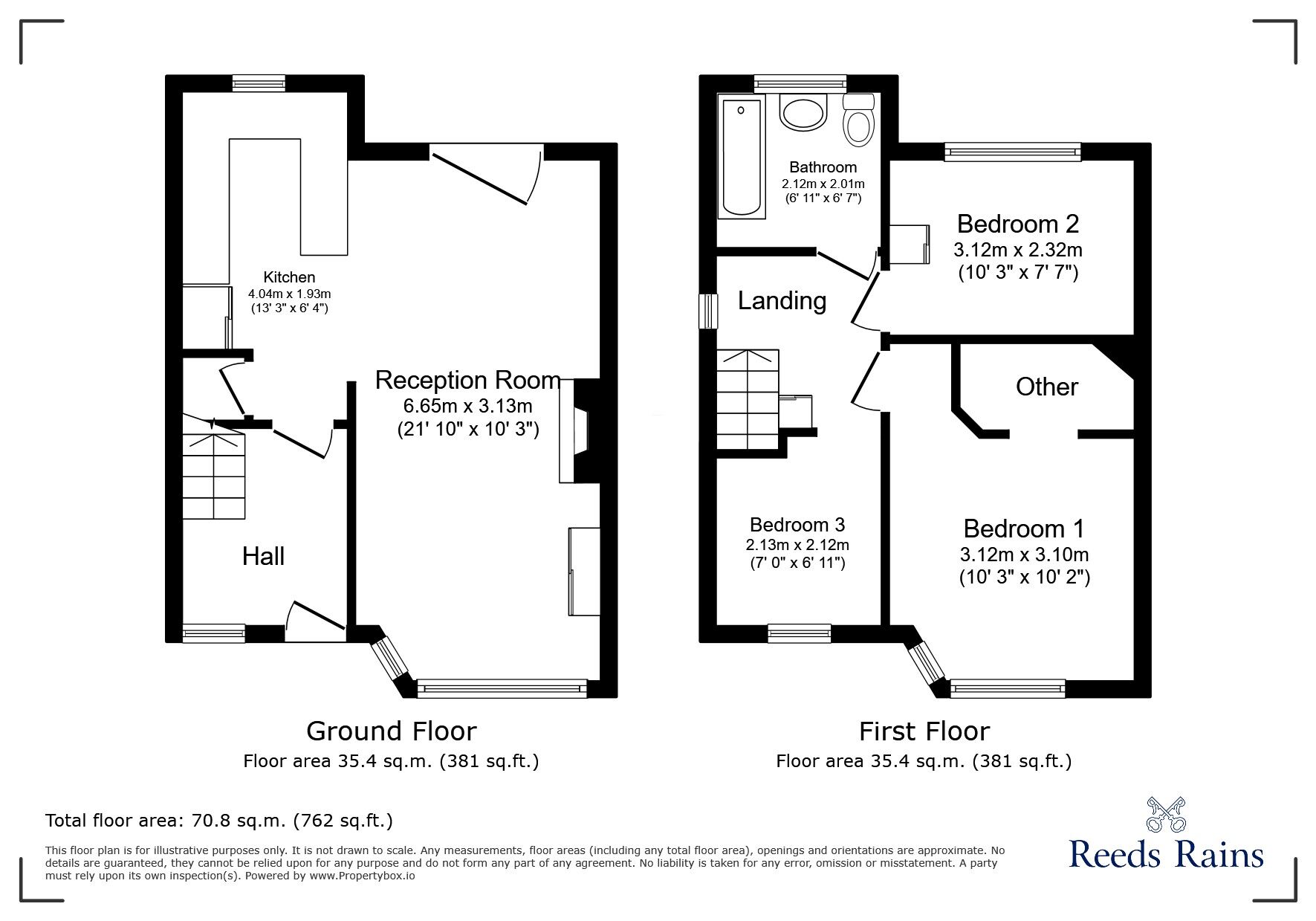 Floorplan of 3 bedroom Semi Detached House for sale, Faringdon Avenue, Blackpool, Lancashire, FY4