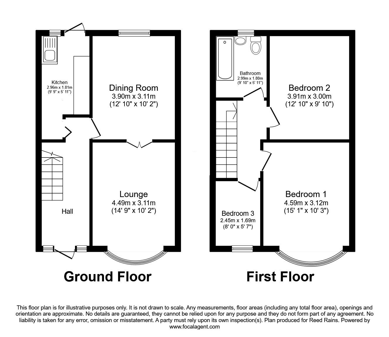 Floorplan of 3 bedroom Mid Terrace House for sale, Acre Gate, Blackpool, Lancashire, FY4