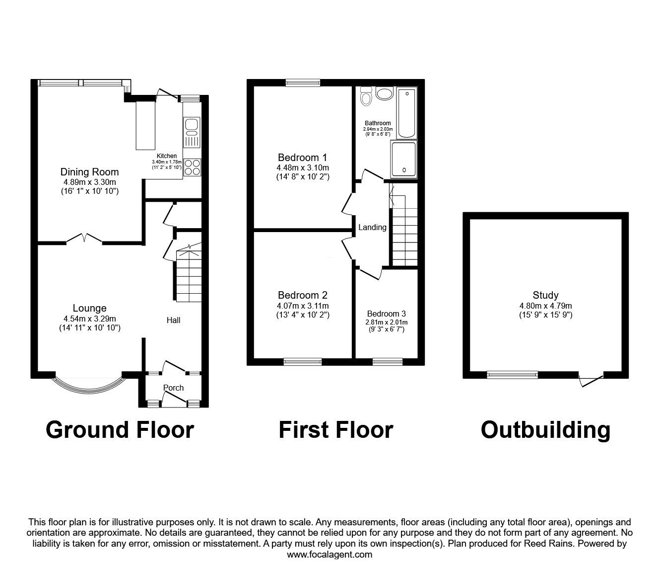 Floorplan of 3 bedroom Mid Terrace House for sale, Horncliffe Road, Blackpool, FY4