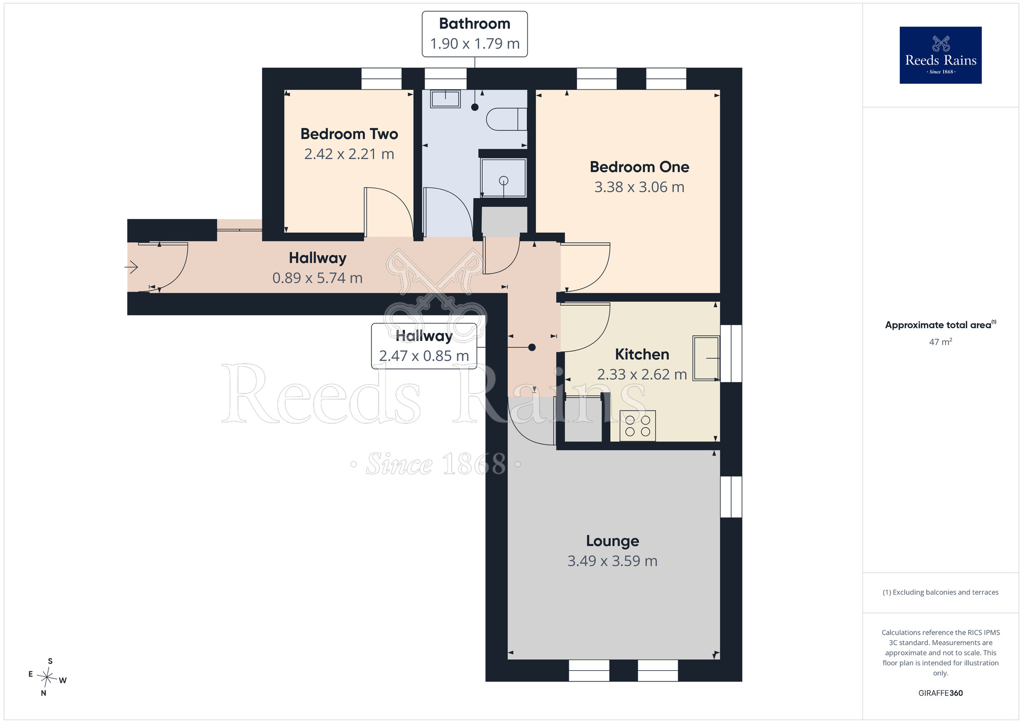 Floorplan of 2 bedroom Flat for sale, The Esplanade, Knott End-on-Sea, Lancashire, FY6
