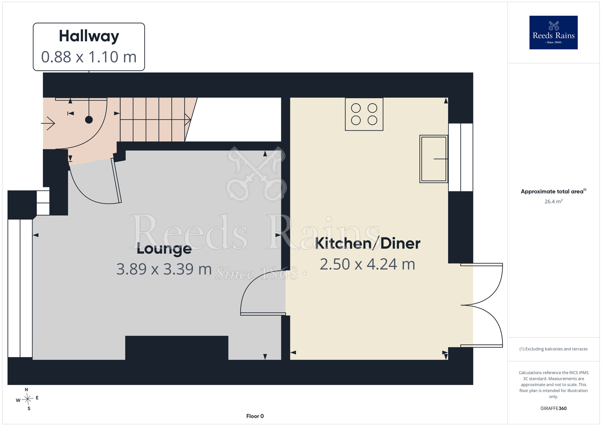 Floorplan of 2 bedroom Semi Detached House for sale, Winton Avenue, Blackpool, Lancashire, FY4