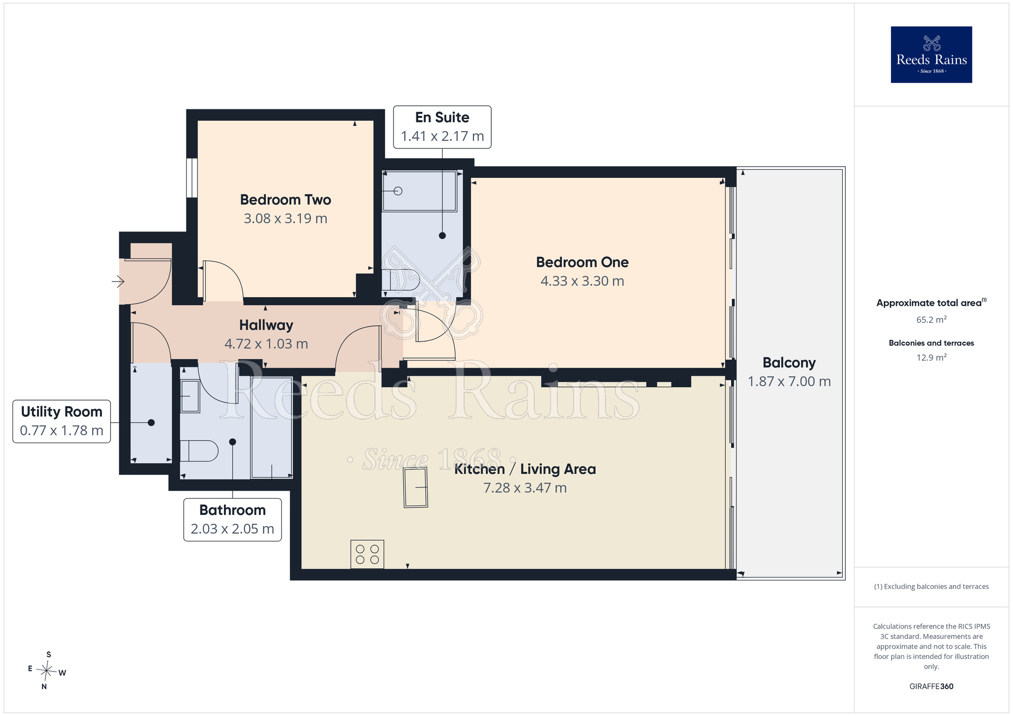 Floorplan of 2 bedroom Flat for sale, New South Promenade, Blackpool, Lancashire, FY4