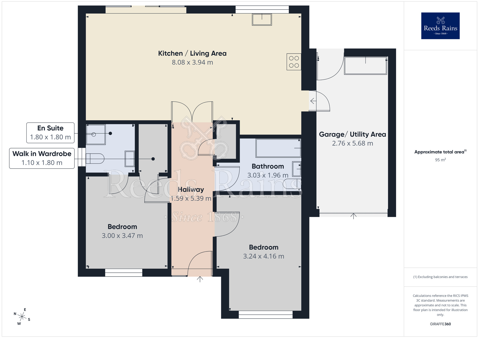 Floorplan of 2 bedroom Detached Bungalow for sale, Birchwood Gardens, Blackpool, Lancashire, FY4