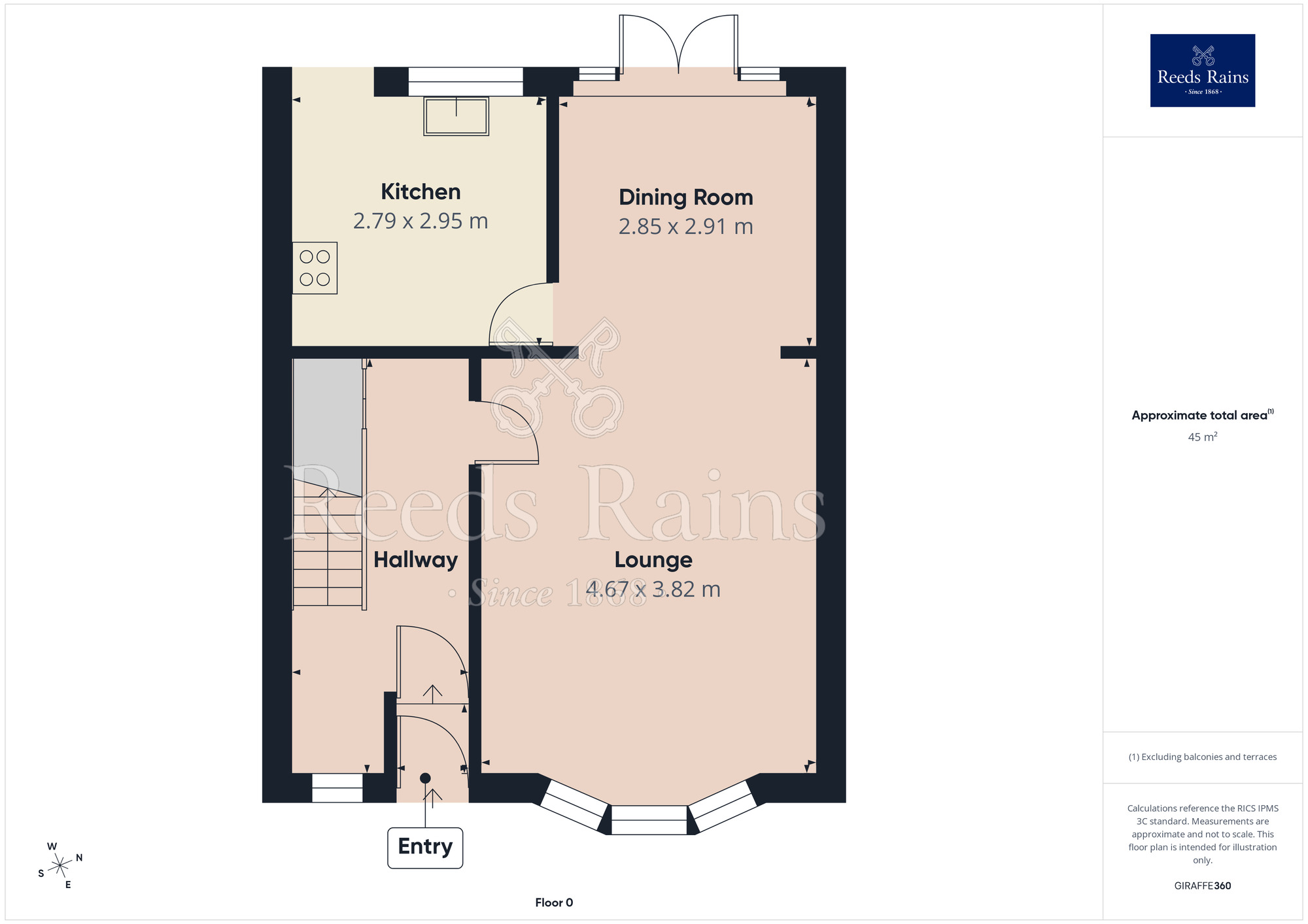 Floorplan of 3 bedroom Semi Detached House for sale, Sandridge Place, Blackpool, Lancashire, FY4