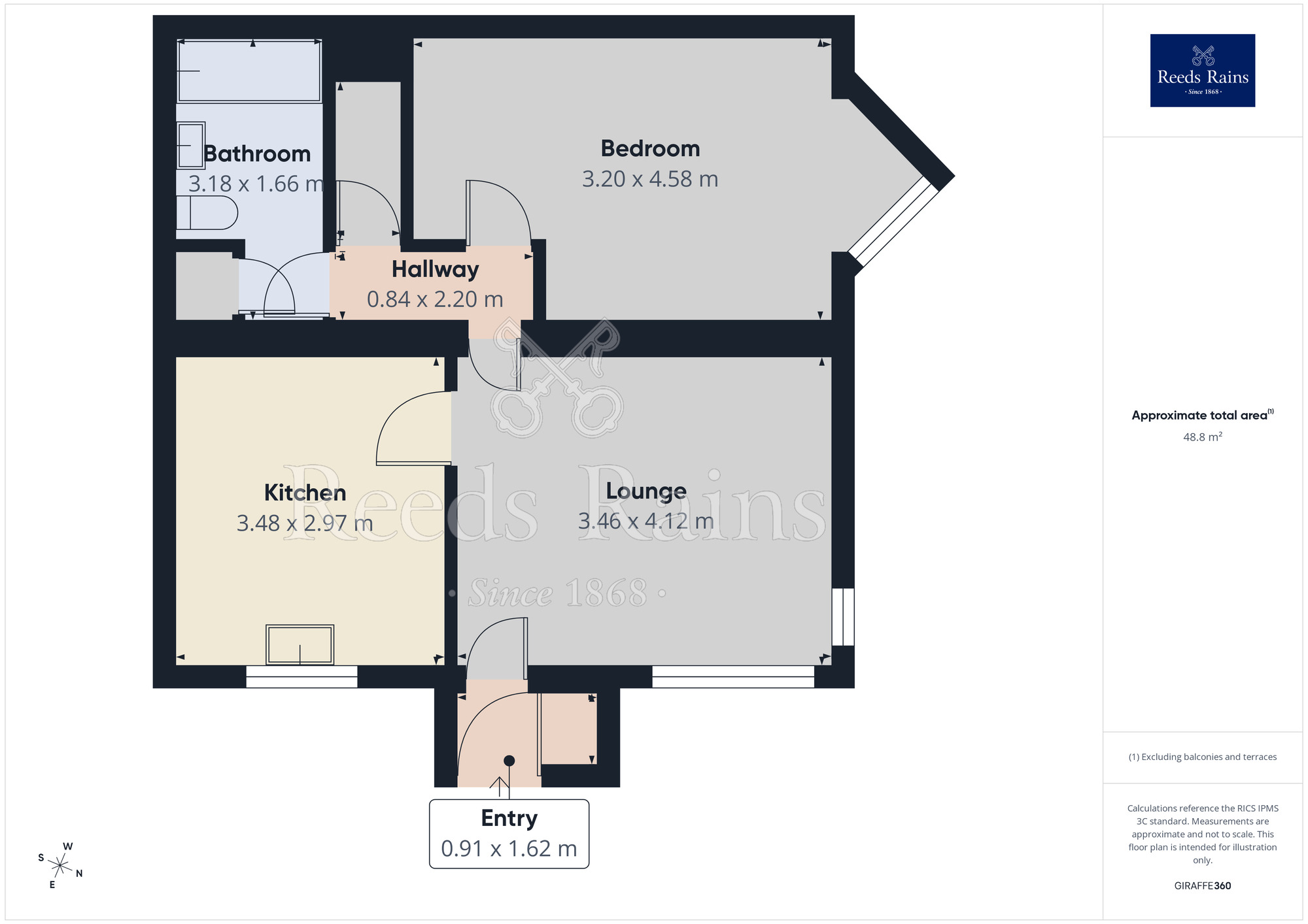 Floorplan of 1 bedroom Flat for sale, The Conifers, Hambleton, Lancashire, FY6