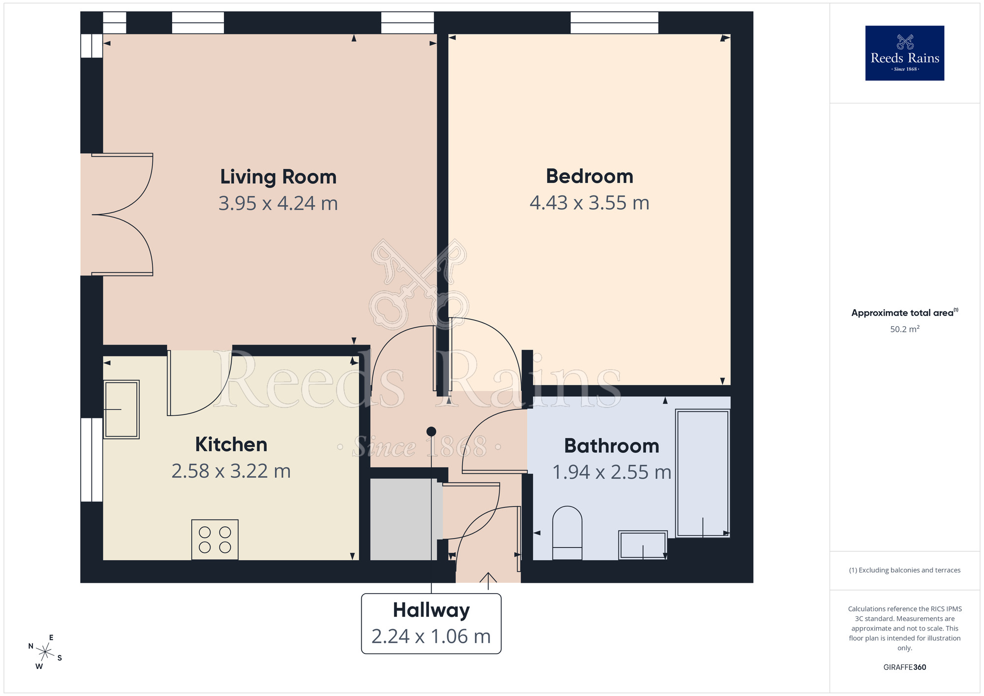 Floorplan of 1 bedroom Flat for sale, Newton Drive, Blackpool, Lancashire, FY3