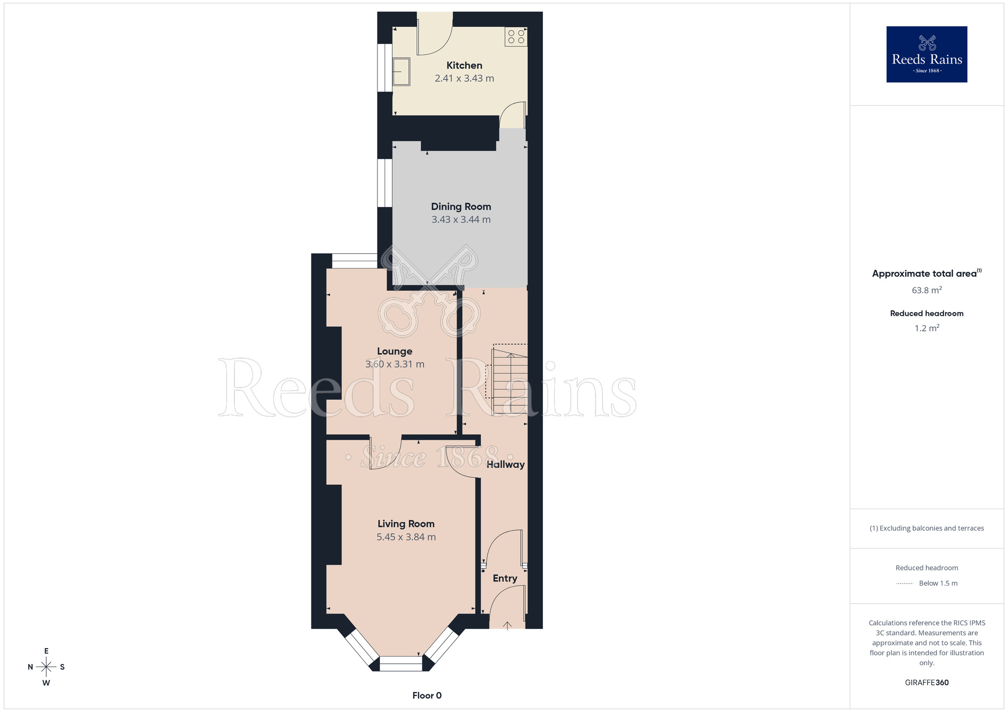 Floorplan of 3 bedroom Mid Terrace House for sale, Sherbourne Road, Blackpool, Lancashire, FY1
