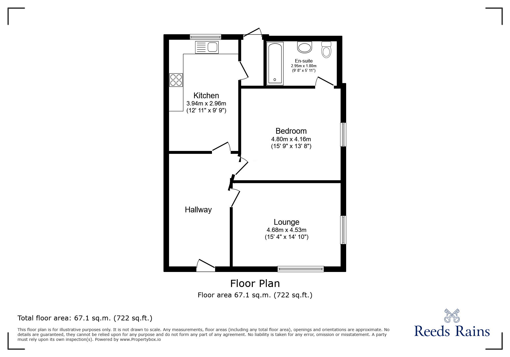 Floorplan of 1 bedroom Flat to rent, Shaftesbury Avenue, Blackpool, FY2