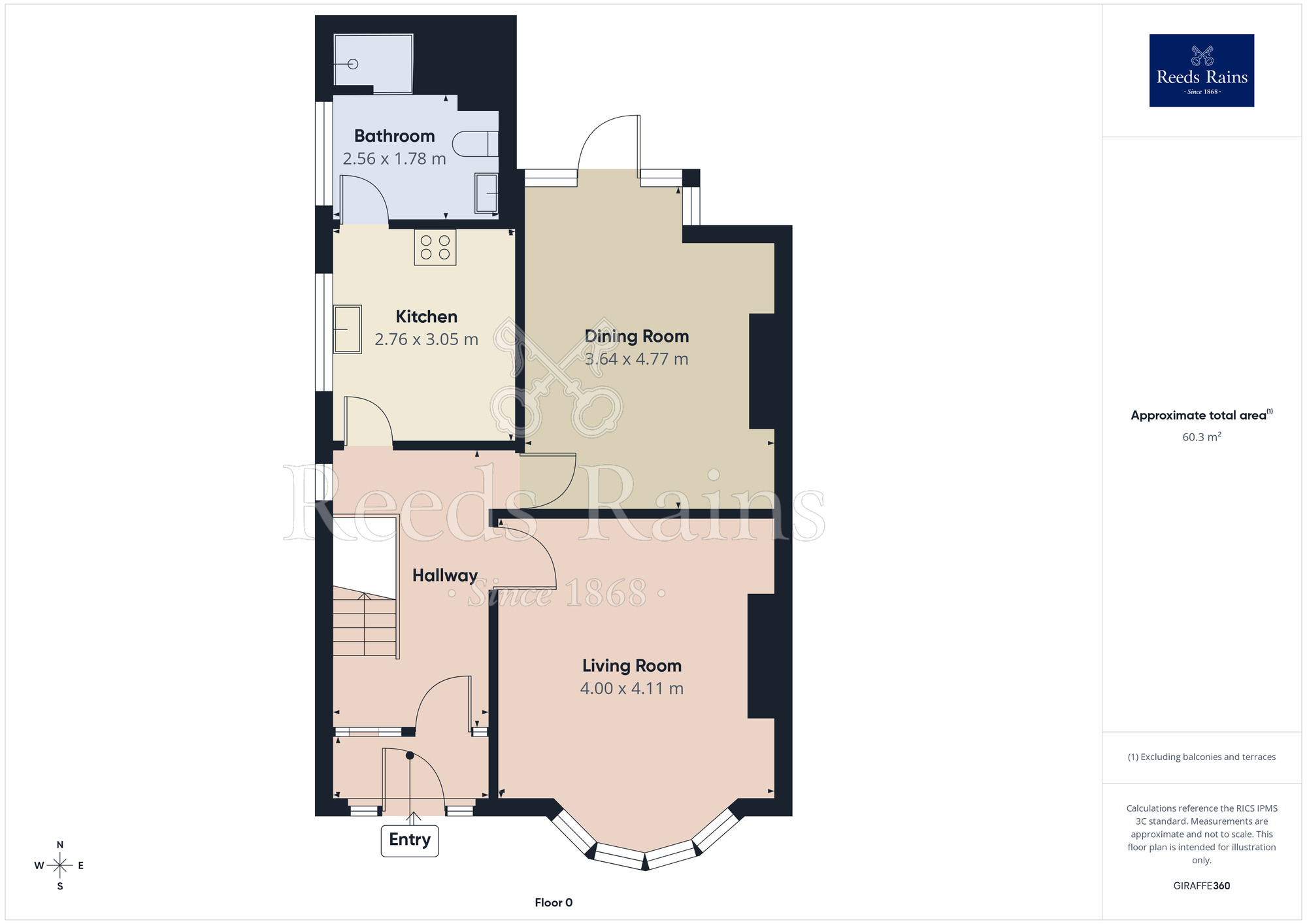 Floorplan of 4 bedroom Semi Detached House for sale, Kenilworth Gardens, Blackpool, Lancashire, FY4
