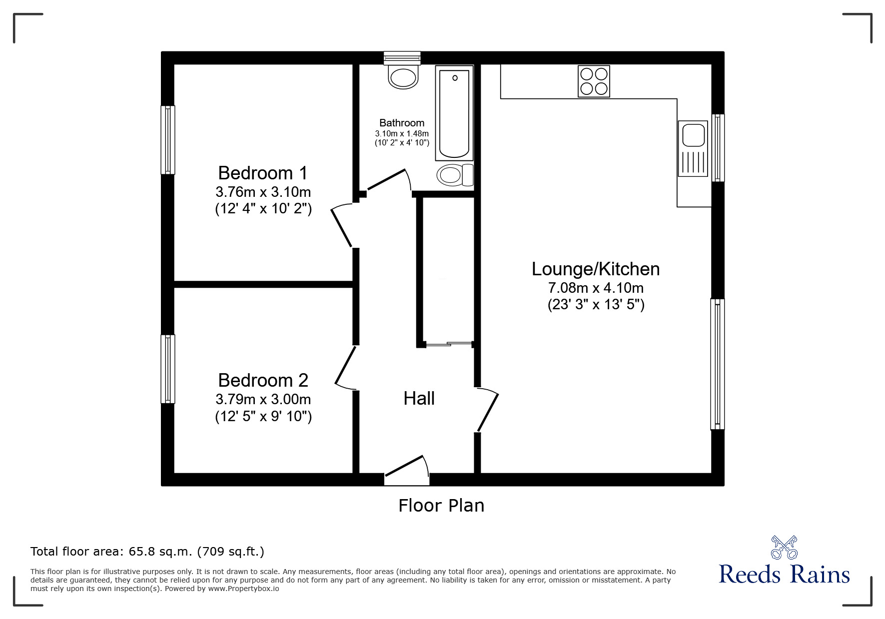 Floorplan of 2 bedroom Flat to rent, Warley Road, Blackpool, Lancashire, FY1