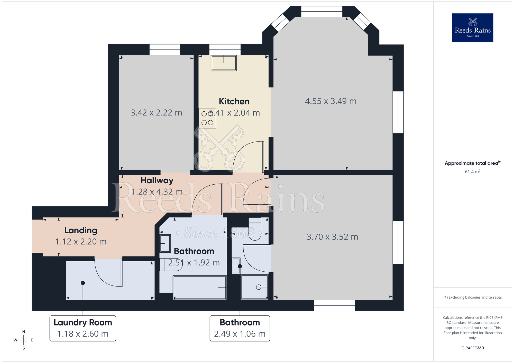 Floorplan of 2 bedroom Flat to rent, Blackpool Old Road, Poulton-le-Fylde, Lancashire, FY6