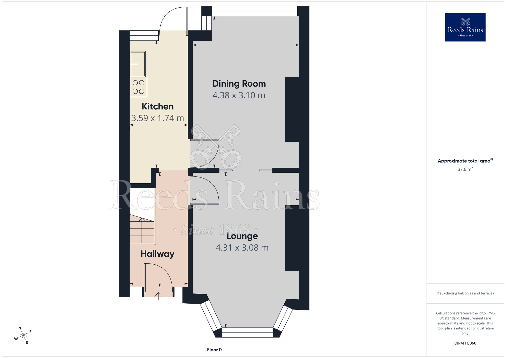 Floorplan of 3 bedroom End Terrace House for sale, Dinckley Grove, Blackpool, Lancashire, FY1