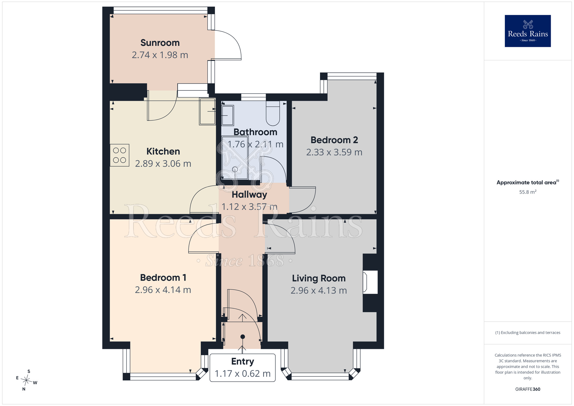 Floorplan of 2 bedroom End Terrace Bungalow for sale, Collyhurst Avenue, Blackpool, Lancashire, FY4