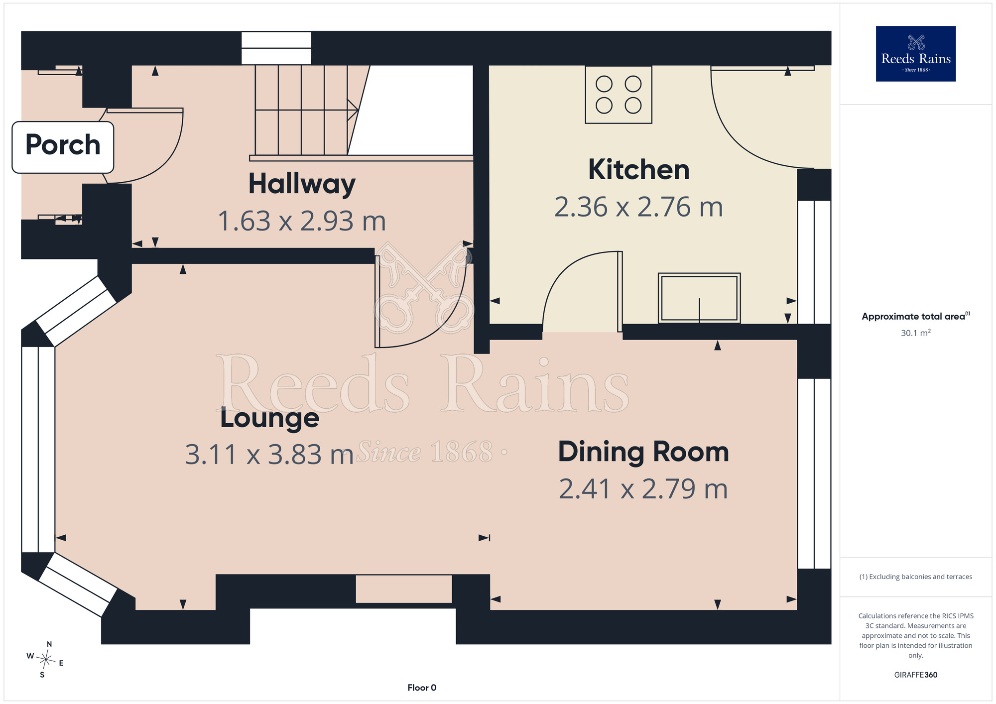 Floorplan of 3 bedroom End Terrace House for sale, Limerick Road, Blackpool, Lancashire, FY2