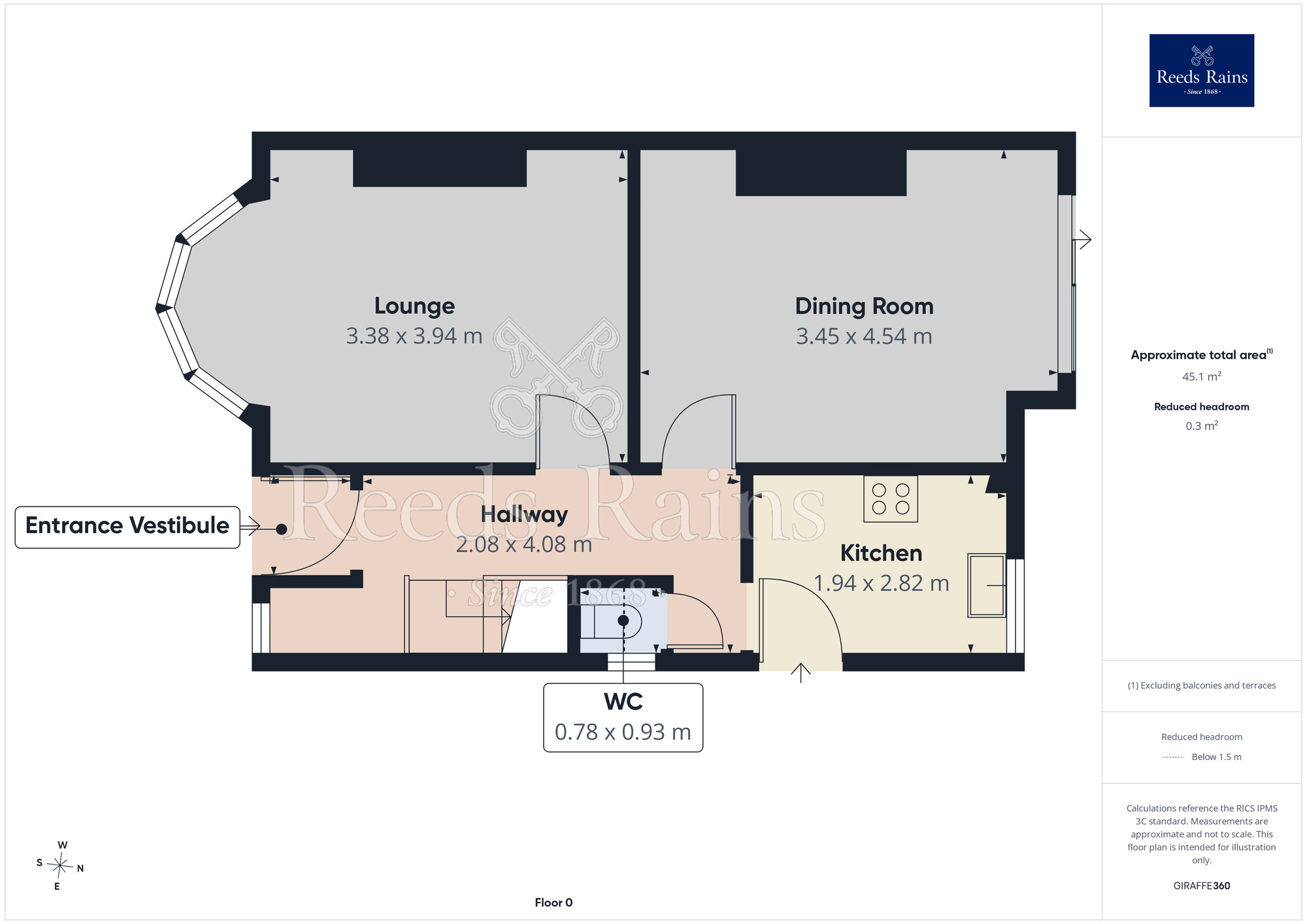 Floorplan of 3 bedroom End Terrace House for sale, Romney Avenue, Blackpool, Lancashire, FY4