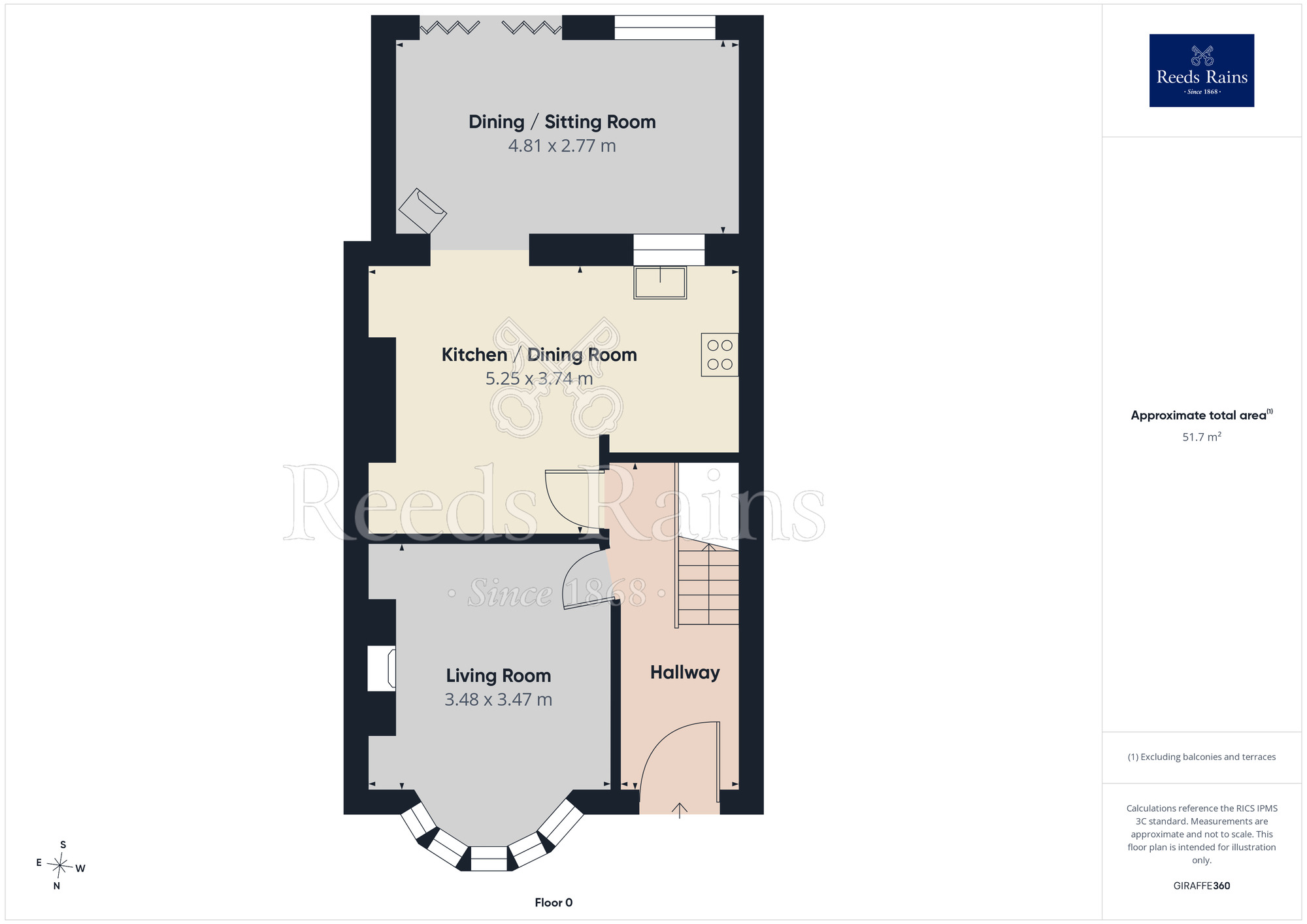 Floorplan of 3 bedroom Semi Detached House for sale, Rutland Avenue, Poulton-le-Fylde, Lancashire, FY6