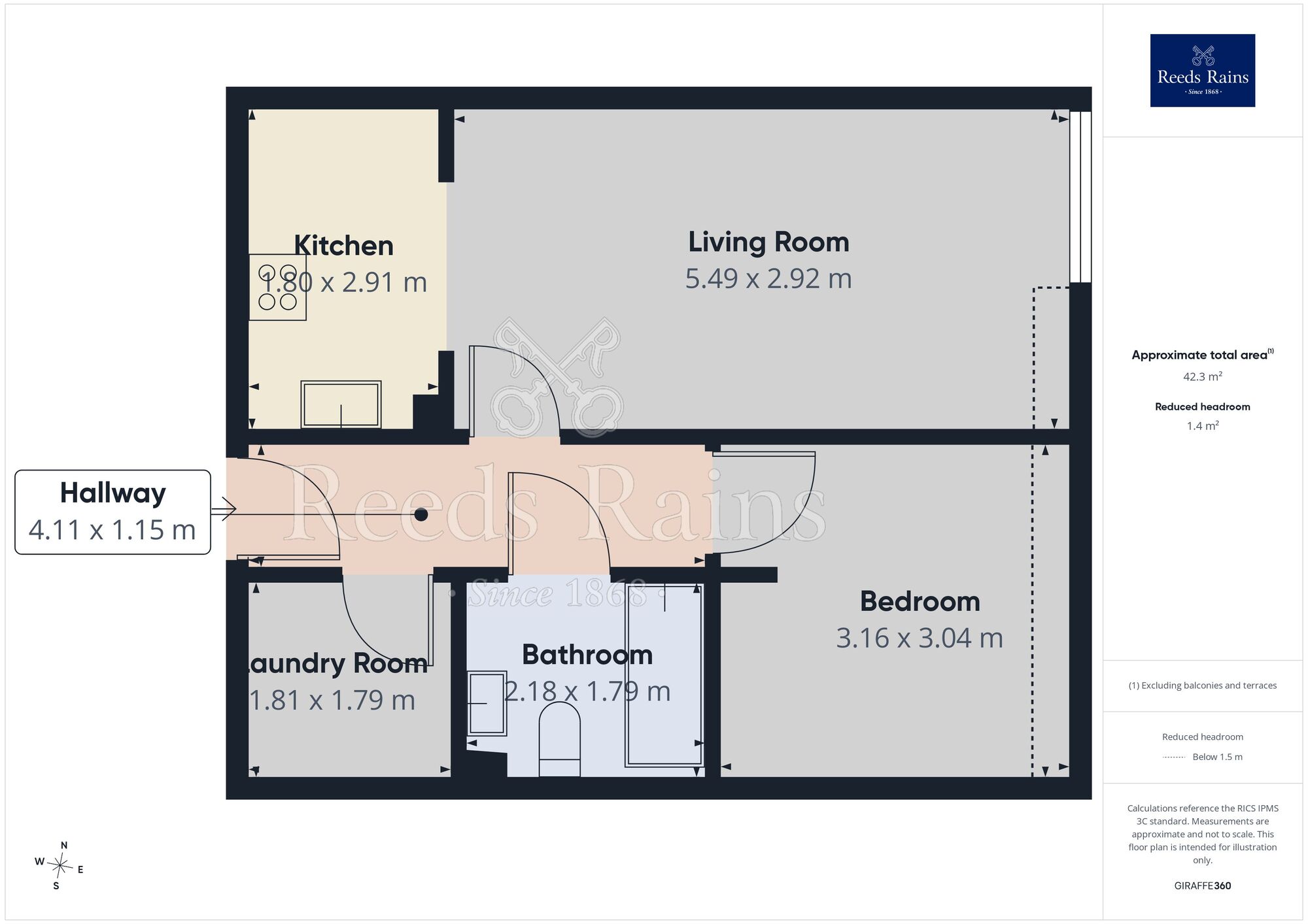 Floorplan of 1 bedroom Flat to rent, Blackpool Old Road, Poulton-le-Fylde, Lancashire, FY6