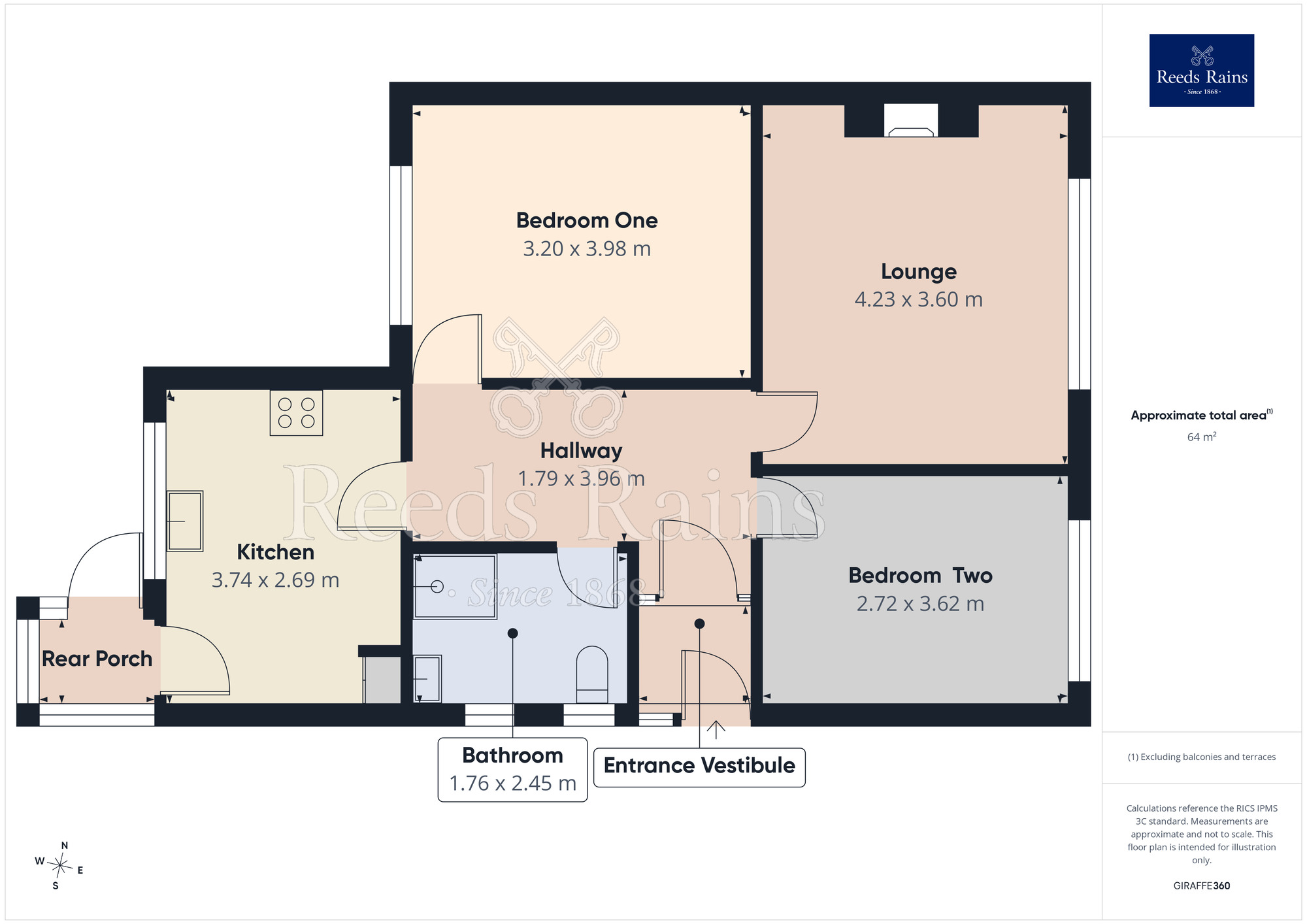 Floorplan of 2 bedroom Semi Detached Bungalow for sale, Vicarage Lane, Blackpool, Lancashire, FY4