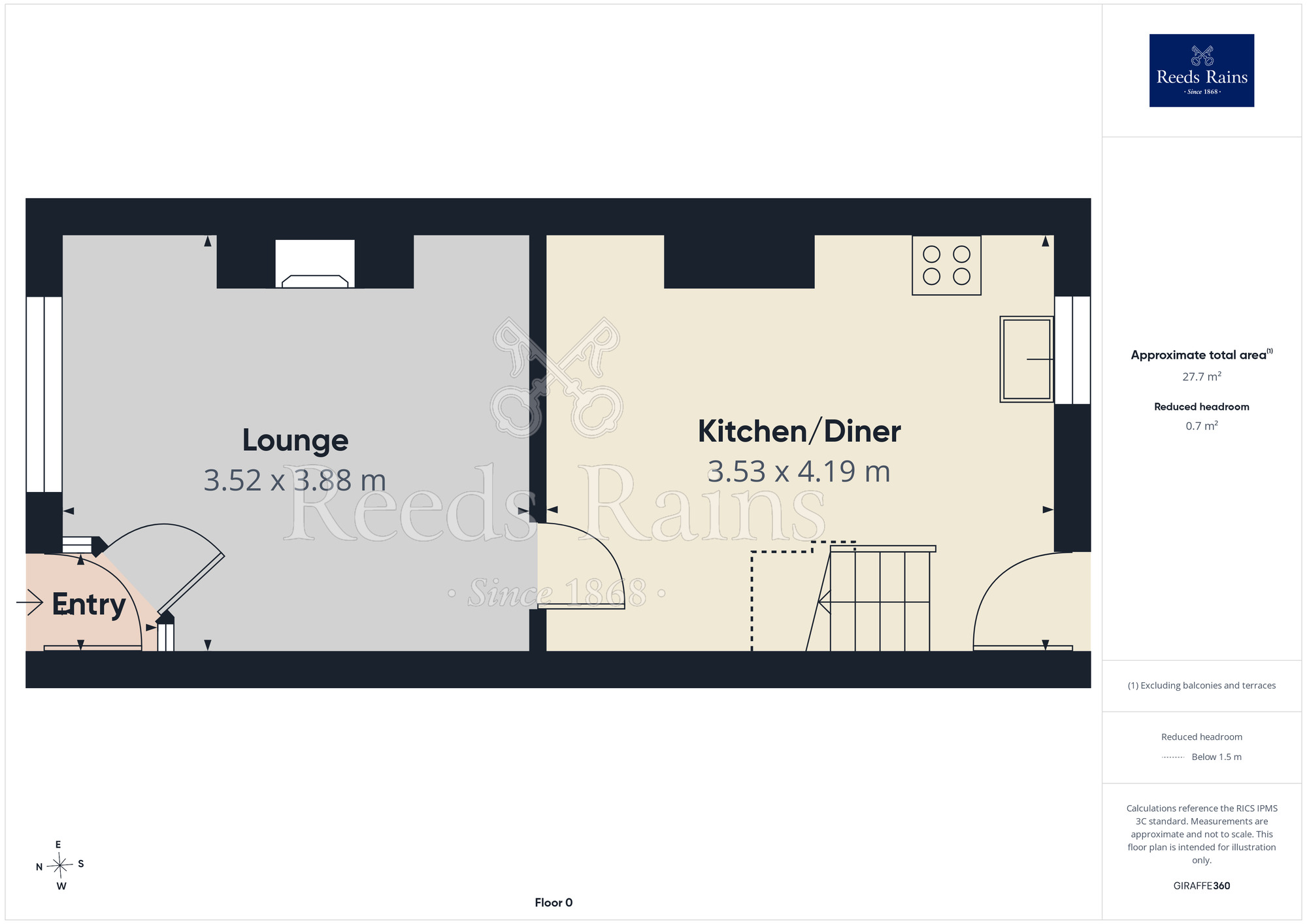 Floorplan of 2 bedroom Mid Terrace House for sale, Gisburn Grove, Blackpool, Lancashire, FY3