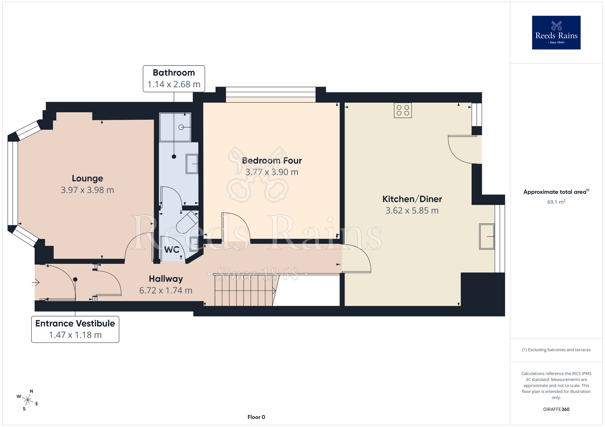 Floorplan of 4 bedroom Detached House for sale, Livingstone Road, Blackpool, Lancashire, FY1