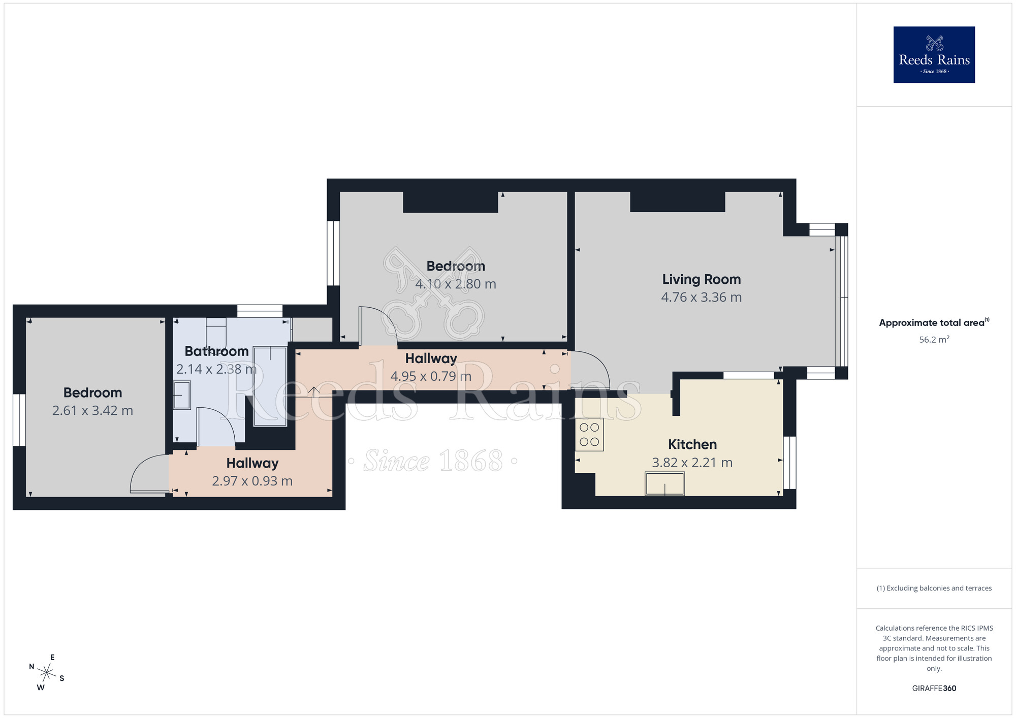 Floorplan of 2 bedroom Flat to rent, Horncliffe Road, Blackpool, Lancashire, FY4