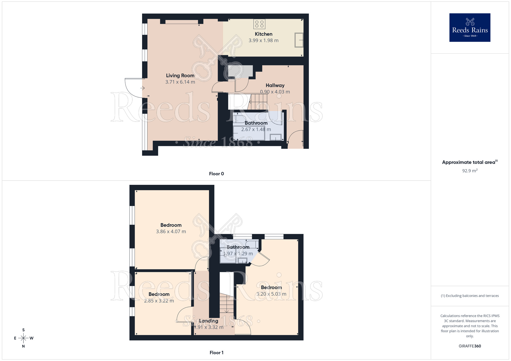 Floorplan of 3 bedroom Flat for sale, New South Promenade, Blackpool, Lancashire, FY4