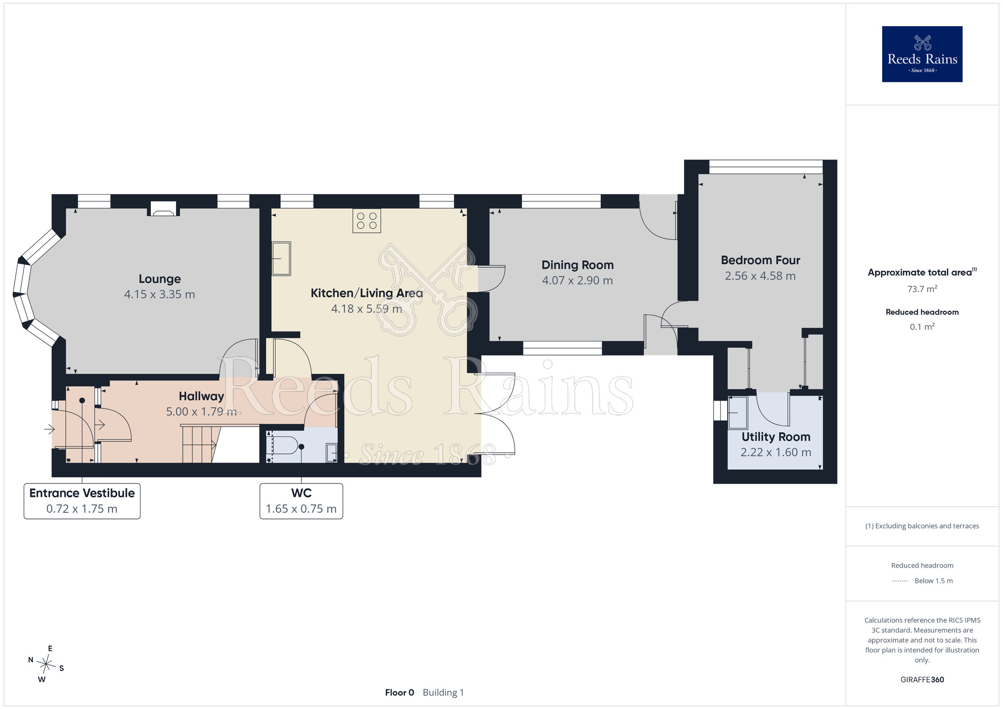 Floorplan of 4 bedroom End Terrace House for sale, Cumberland Avenue, Blackpool, Lancashire, FY1
