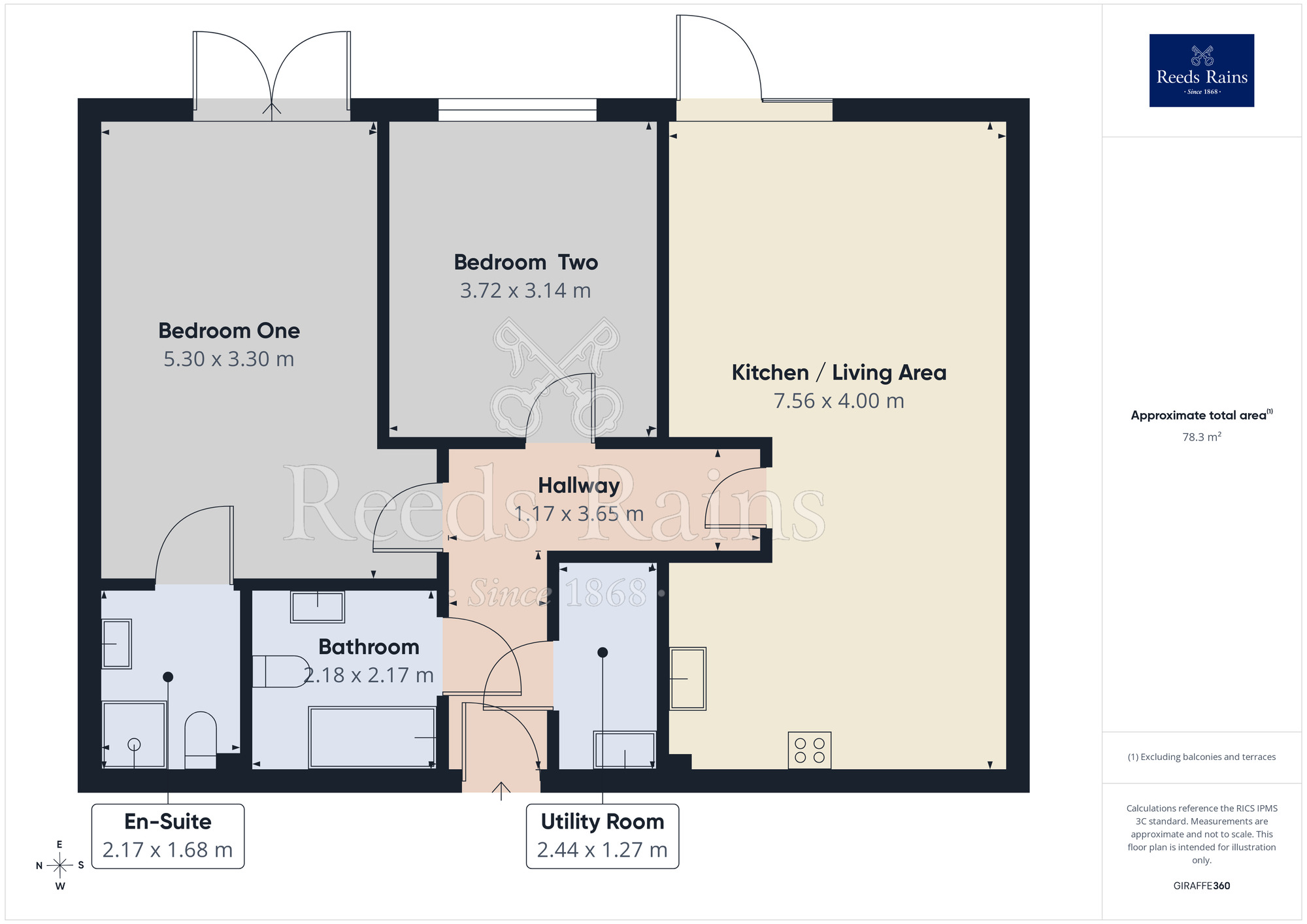 Floorplan of 2 bedroom Flat to rent, Queensway, Poulton-le-Fylde, Lancashire, FY6