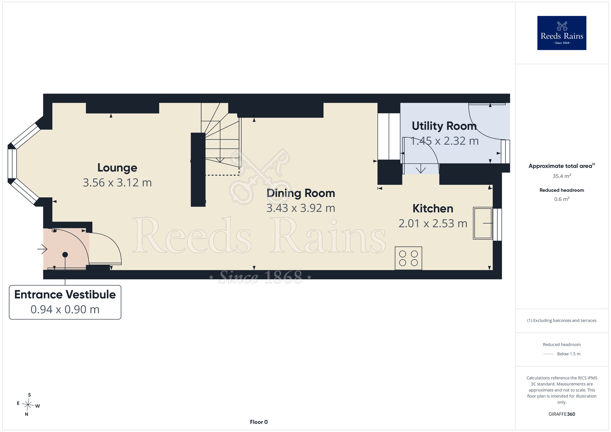 Floorplan of 2 bedroom End Terrace House for sale, Abbey Road, Blackpool, Lancashire, FY4