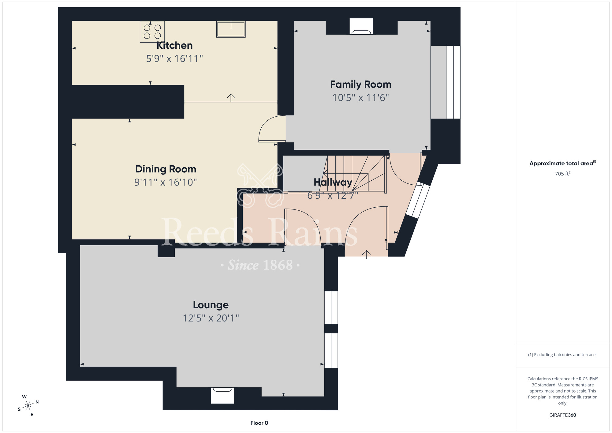Floorplan of 3 bedroom End Terrace House to rent, Seacliff Road, Bangor, County Down, BT20