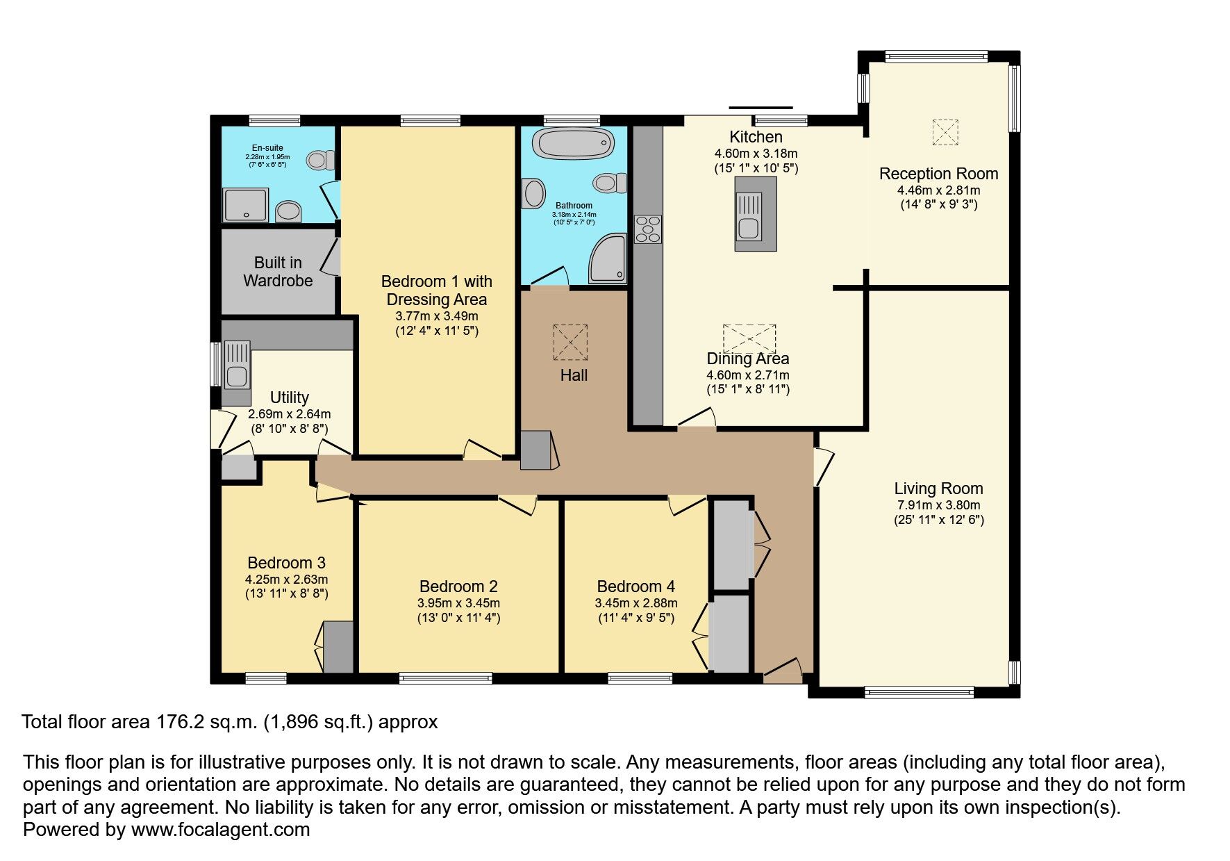 Floorplan of 4 bedroom Detached Bungalow for sale, Cherrymount Park, Bangor, BT20