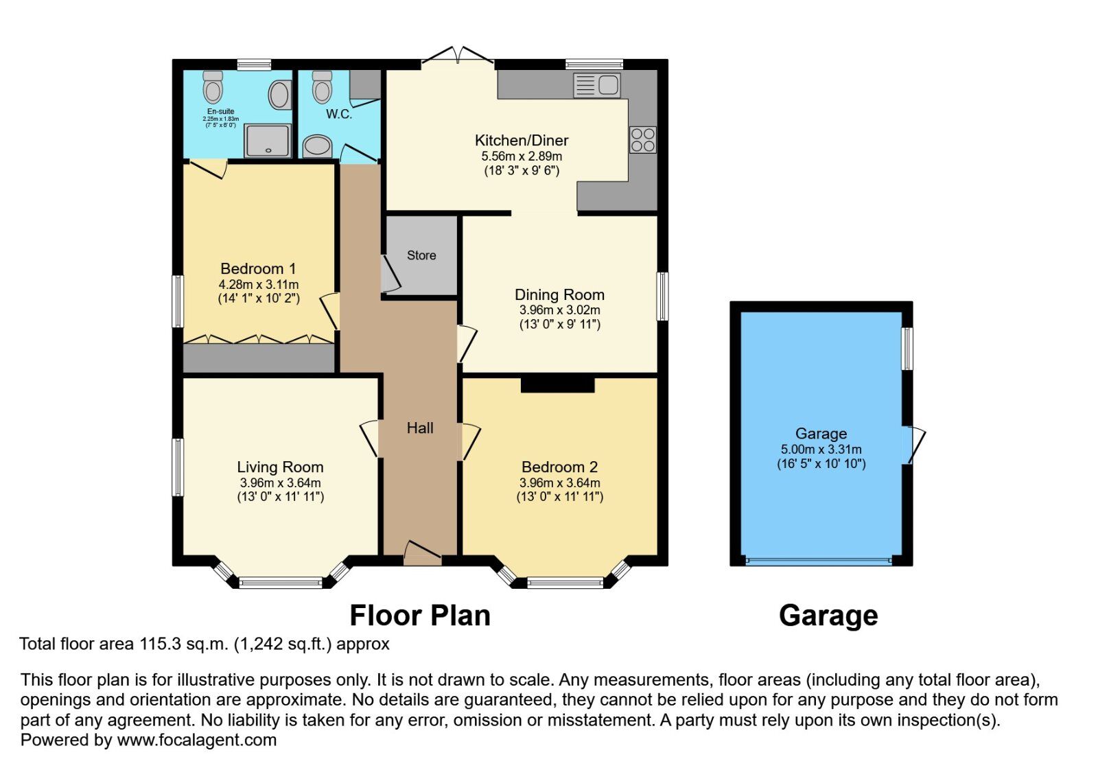Floorplan of 2 bedroom Detached Bungalow for sale, Belfast Road, Bangor, County Down, BT20