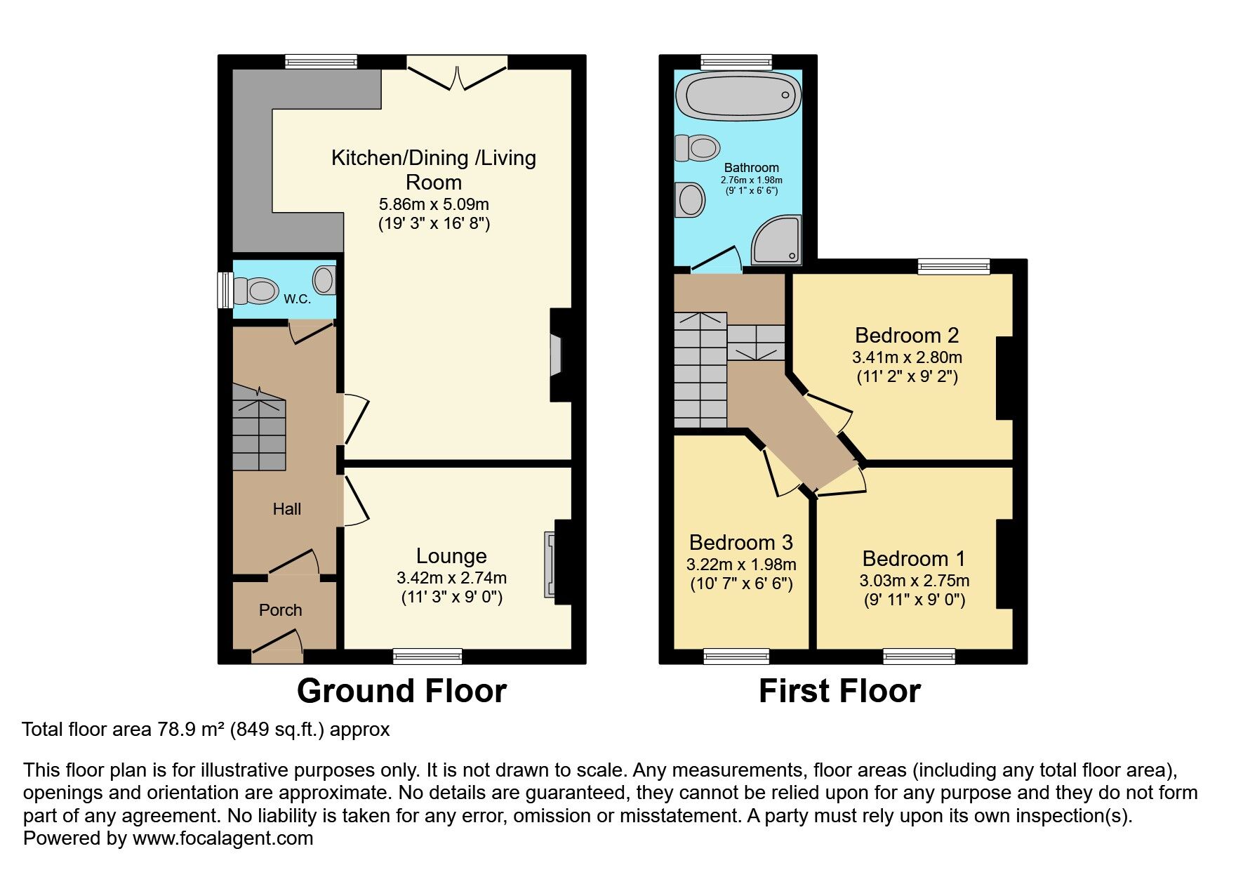 Floorplan of 3 bedroom Detached House for sale, Old Bangor Road, Bangor, County Down, BT19