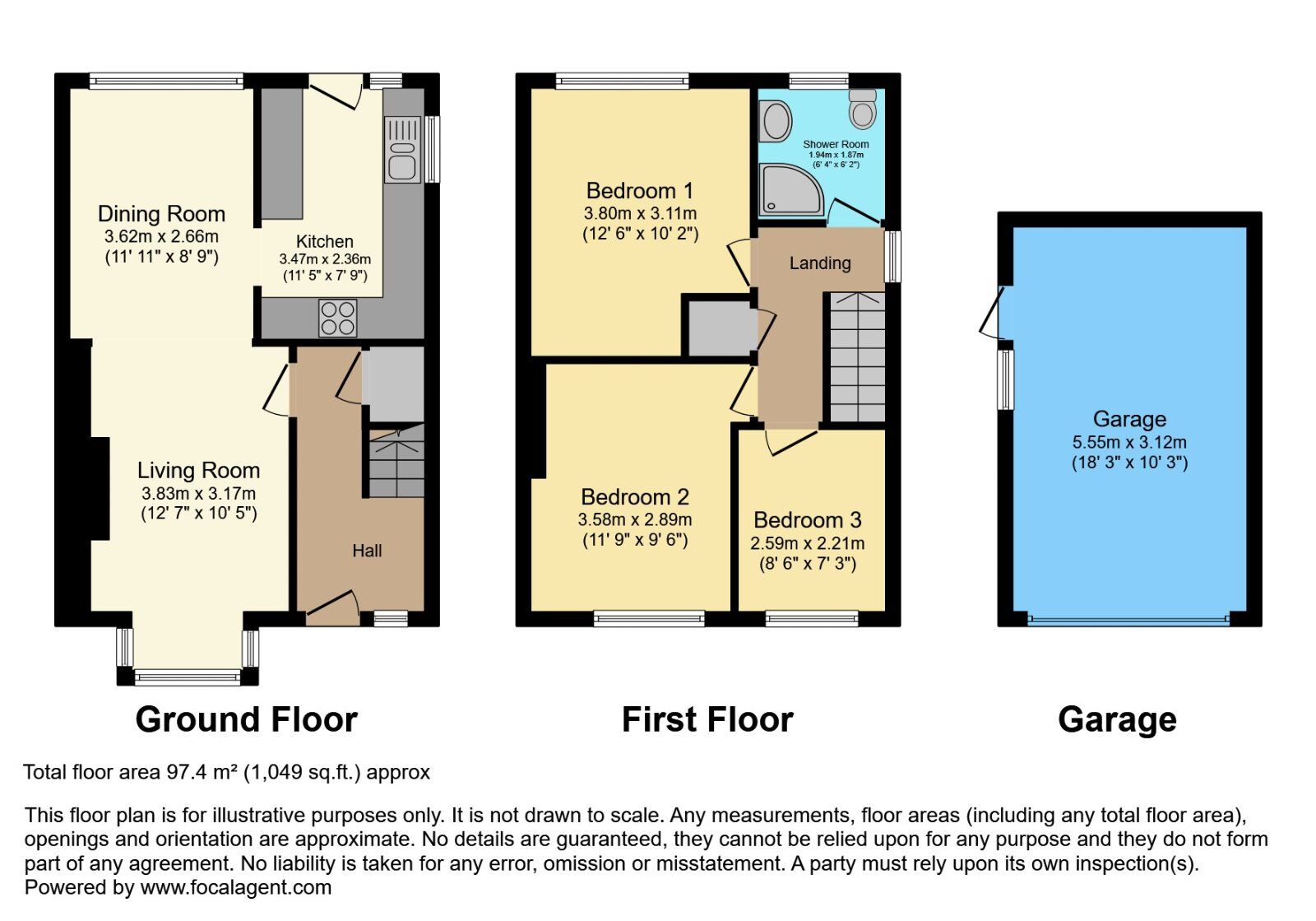 Floorplan of 3 bedroom Semi Detached House for sale, Hampton Park, Bangor, County Down, BT19