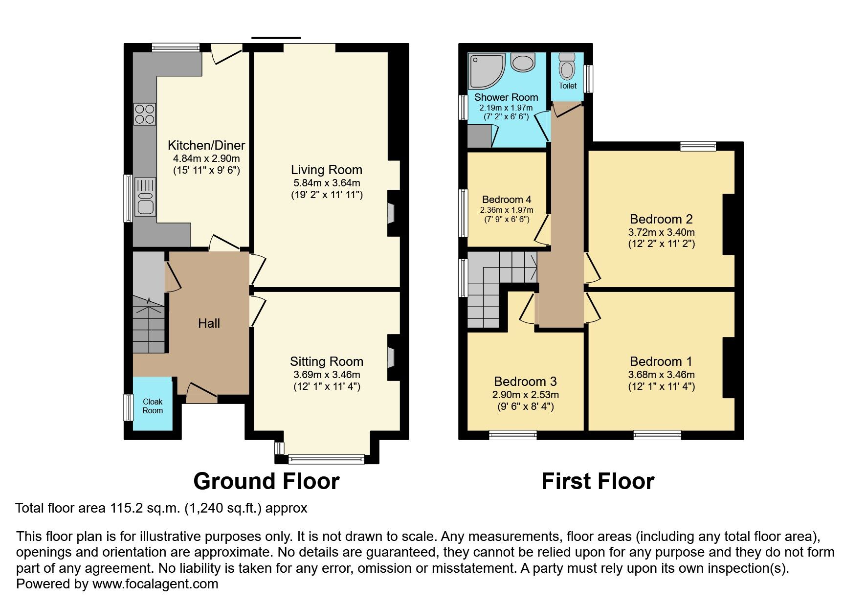 Floorplan of 4 bedroom Semi Detached House for sale, Donaghadee Road, Bangor, County Down, BT20