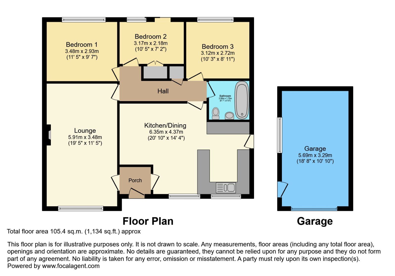 Floorplan of 3 bedroom Detached Bungalow for sale, Brandon Grove, Bangor, County Down, BT19