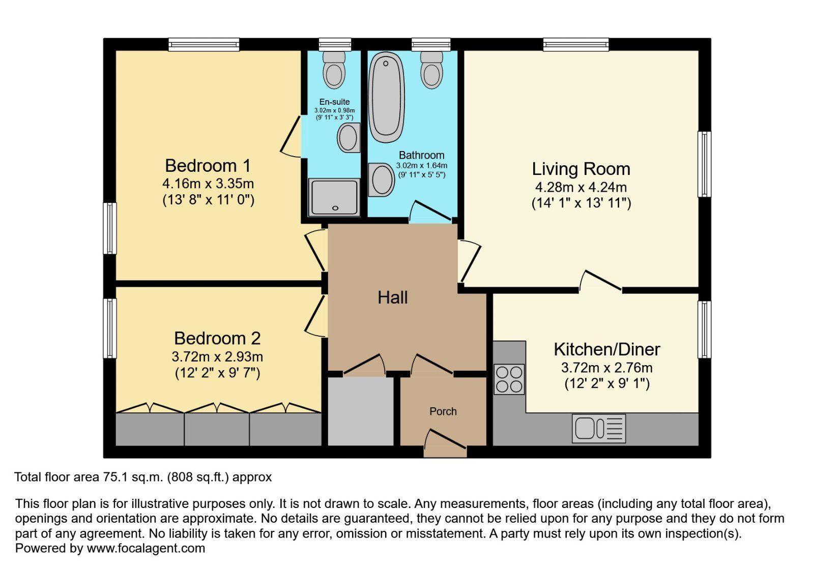 Floorplan of 2 bedroom  Flat for sale, Stonebridge Avenue, Conlig, County Down, BT23