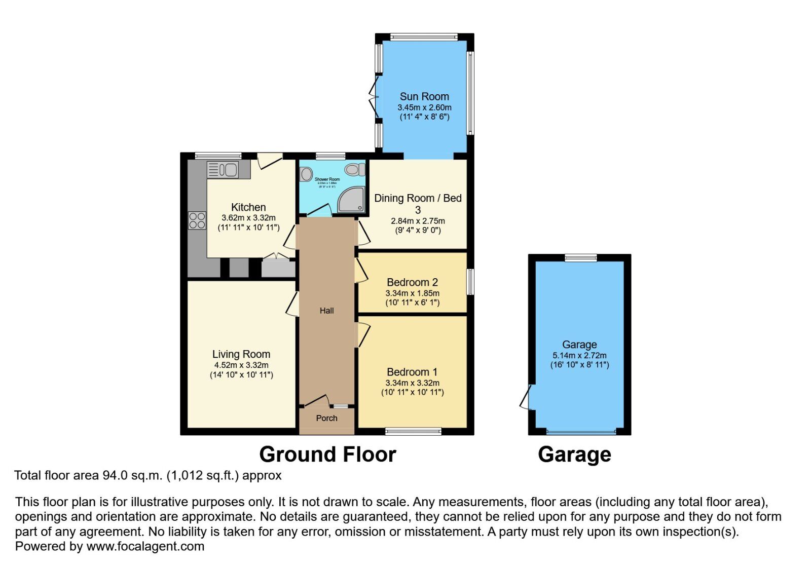 Floorplan of 2 bedroom Detached Bungalow for sale, Morston Park, Bangor, County Down, BT20