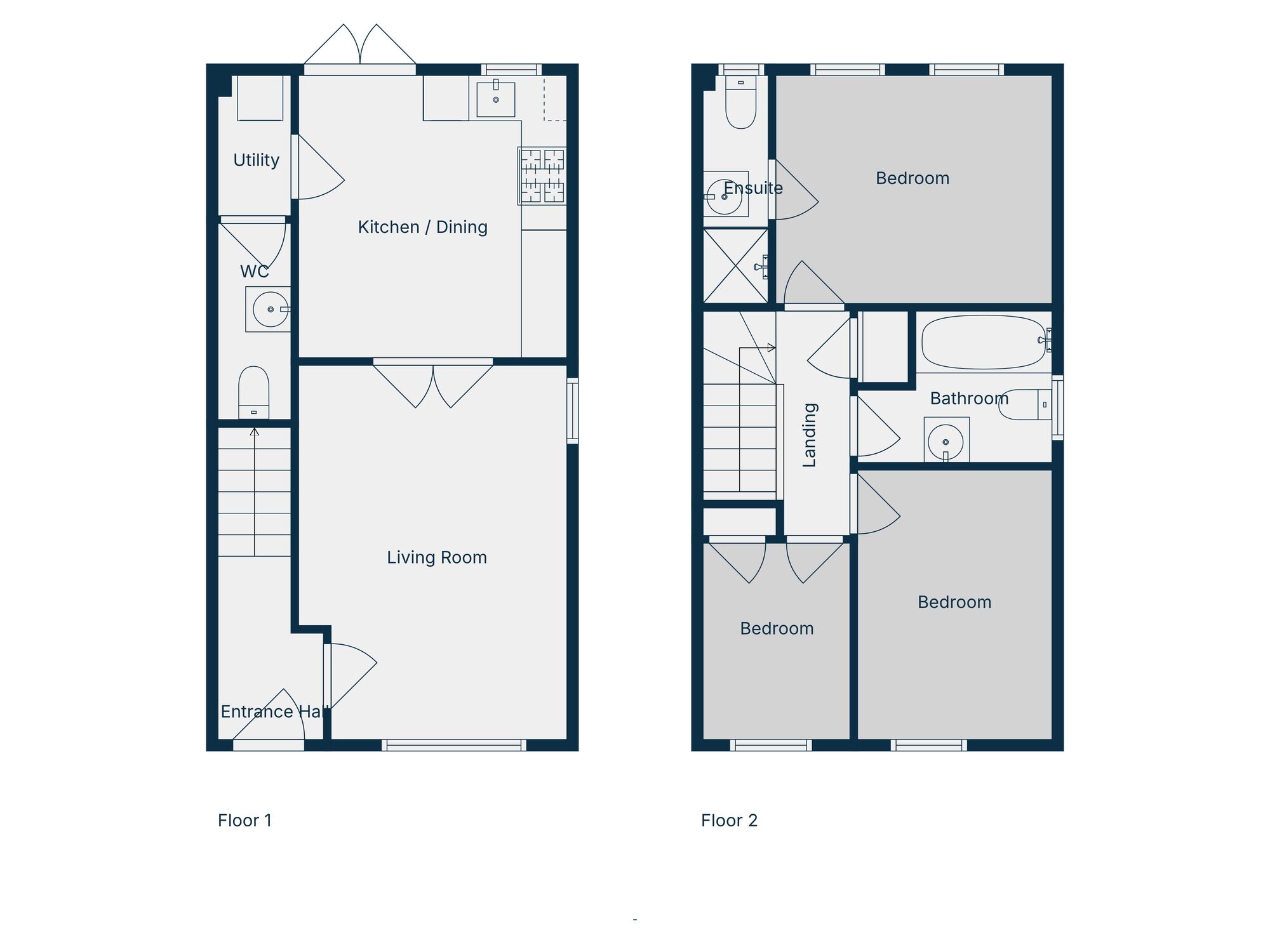 Floorplan of 3 bedroom Semi Detached House for sale, Lynn Hall Place, Bangor, County Down, BT19